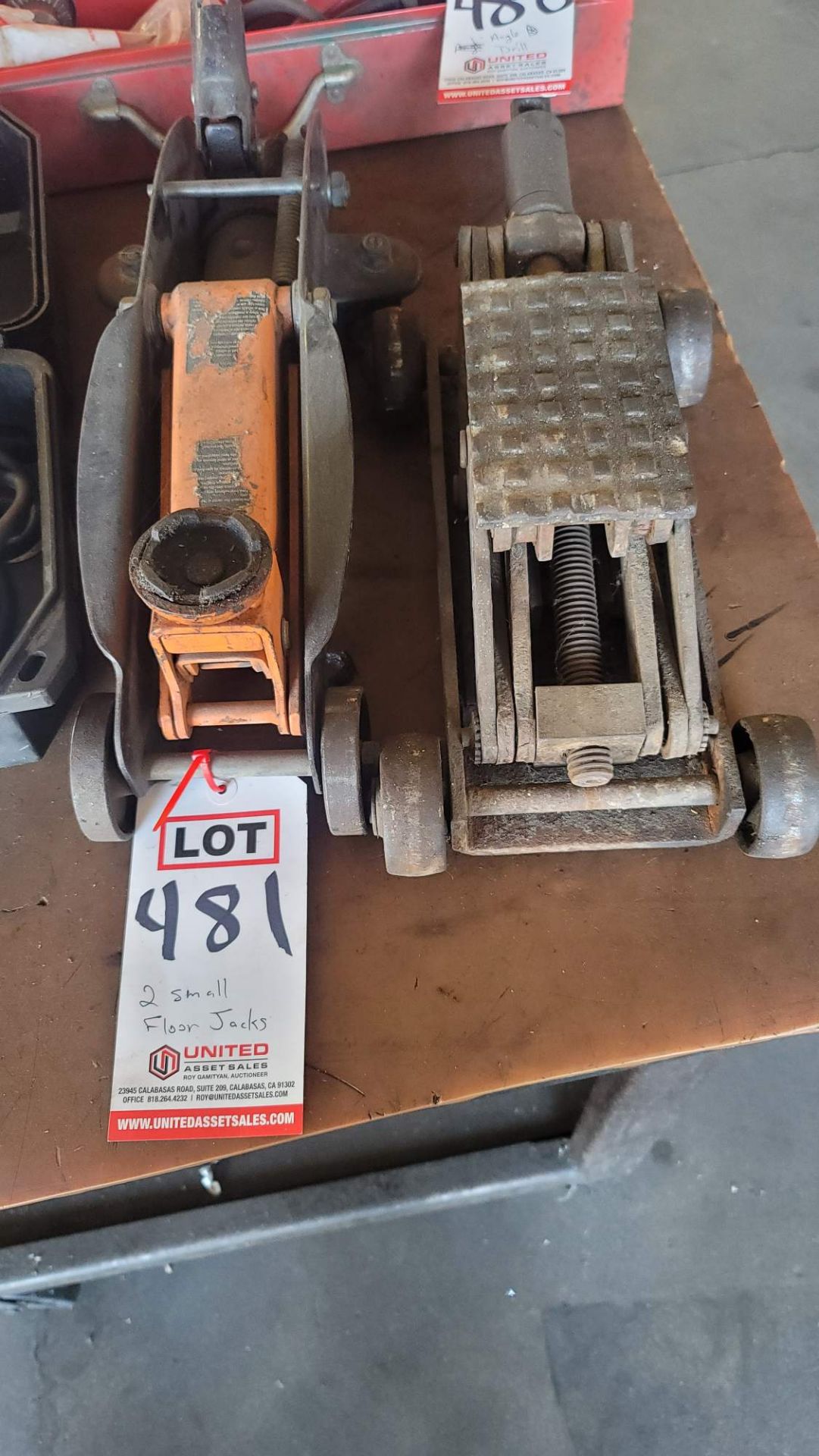 LOT - (2) SMALL FLOOR JACKS