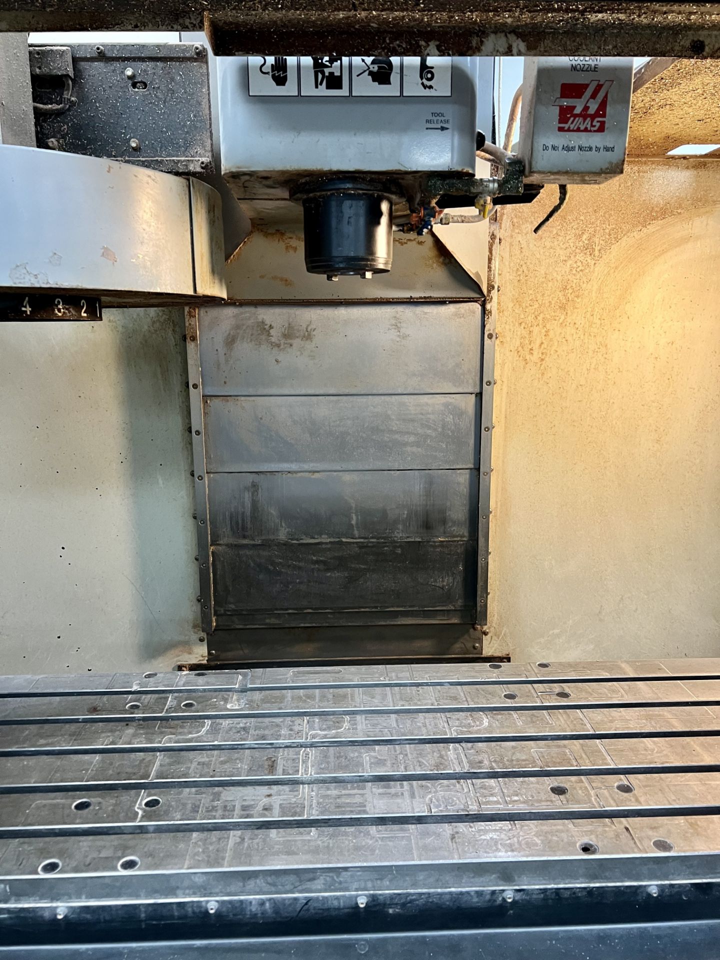 2003 HAAS VF-4D VERTICAL MACHINING CENTER, VOP-C, XYZ TRAVELS: 50" X 20" X 25", 52" X 18" TABLE, 20 - Image 7 of 15