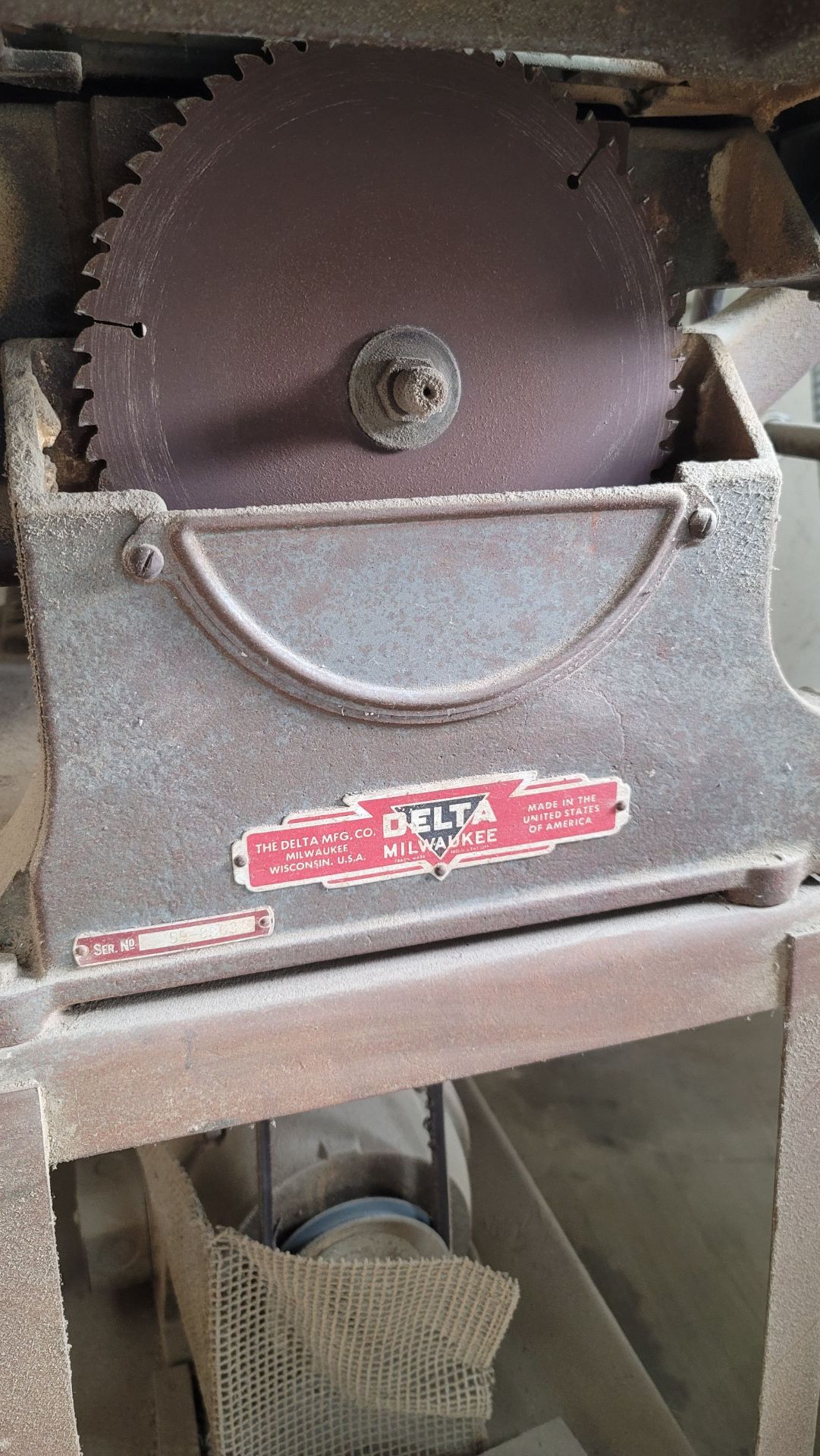 DELTA TABLE SAW, S/N 598863-8863 AND DELTA JOINTER, ON SAME CART - Image 2 of 3