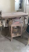 DELTA TABLE SAW, S/N 598863-8863 AND DELTA JOINTER, ON SAME CART