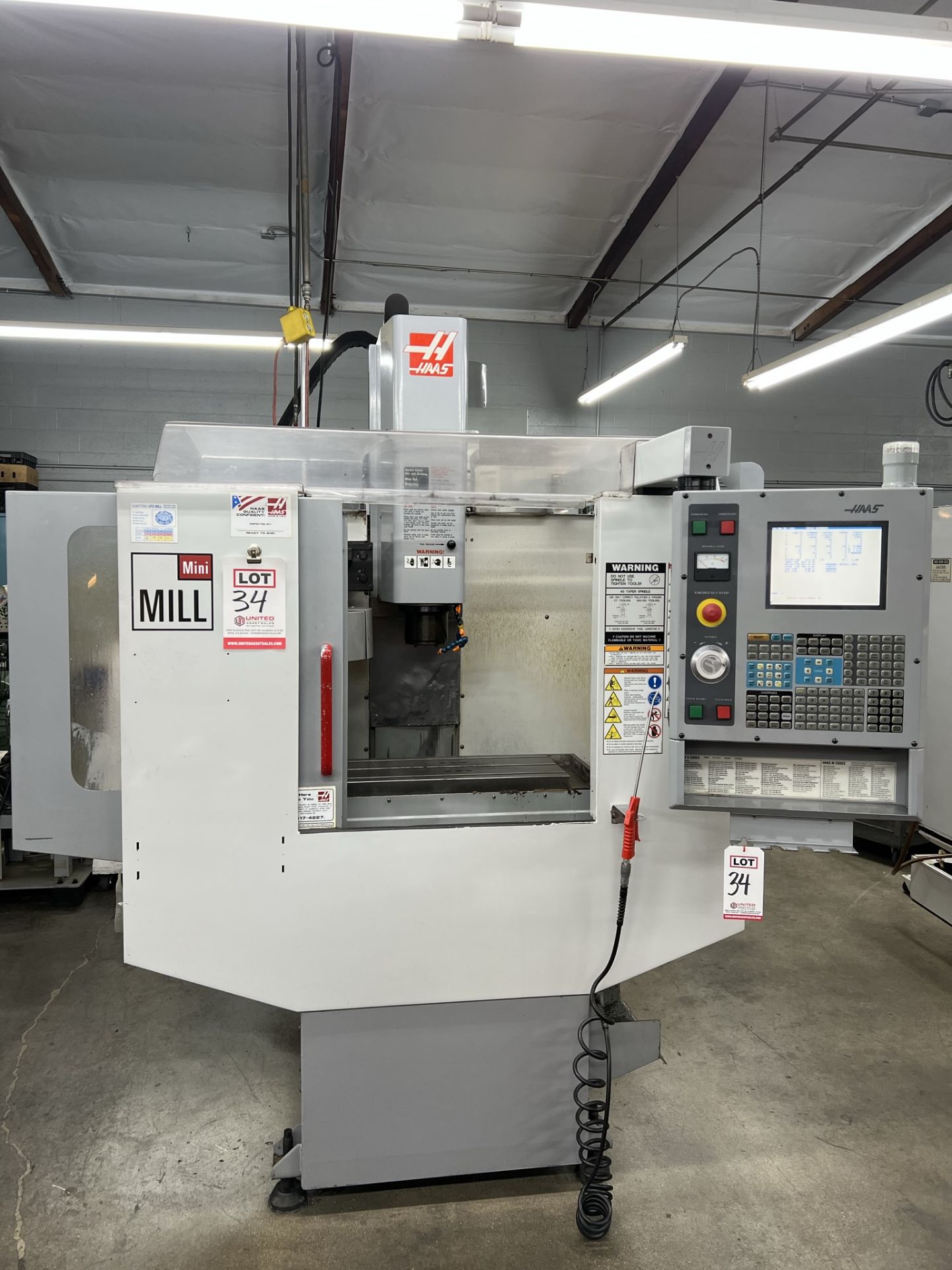 2005 HAAS MINI MILL CNC VERTICAL MILL, 16" X, 12" Y, 10" Z, 36" X 12" TABLE, 6,000 RPM SPINDLE, 10-
