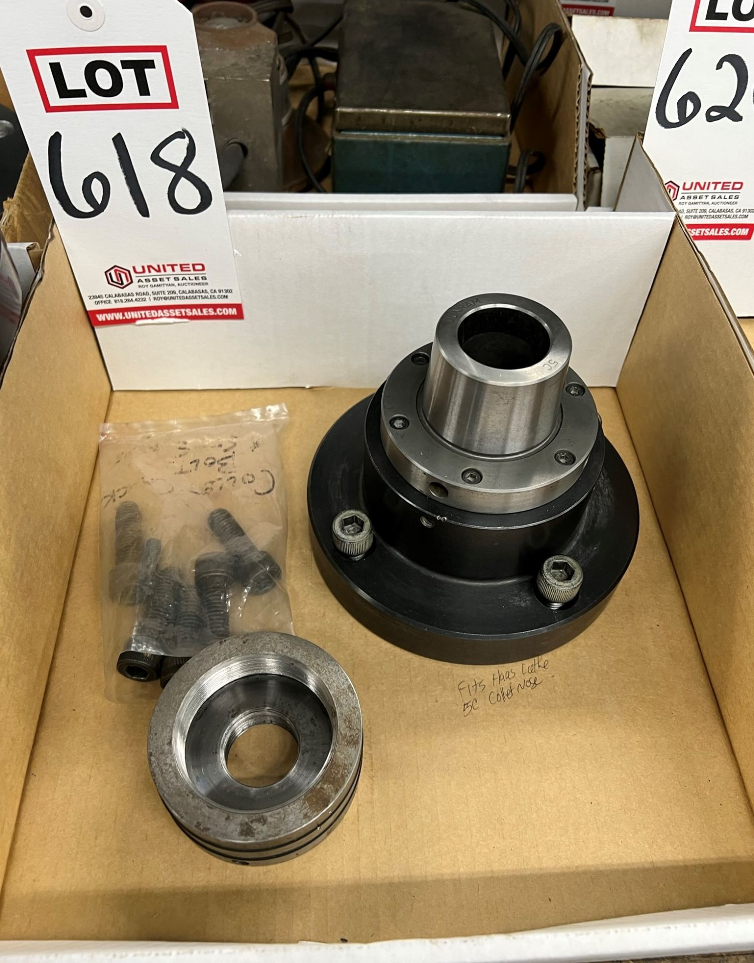 LOT - 5C COLLET NOSE, FITS HAAS SL-20T LATHE