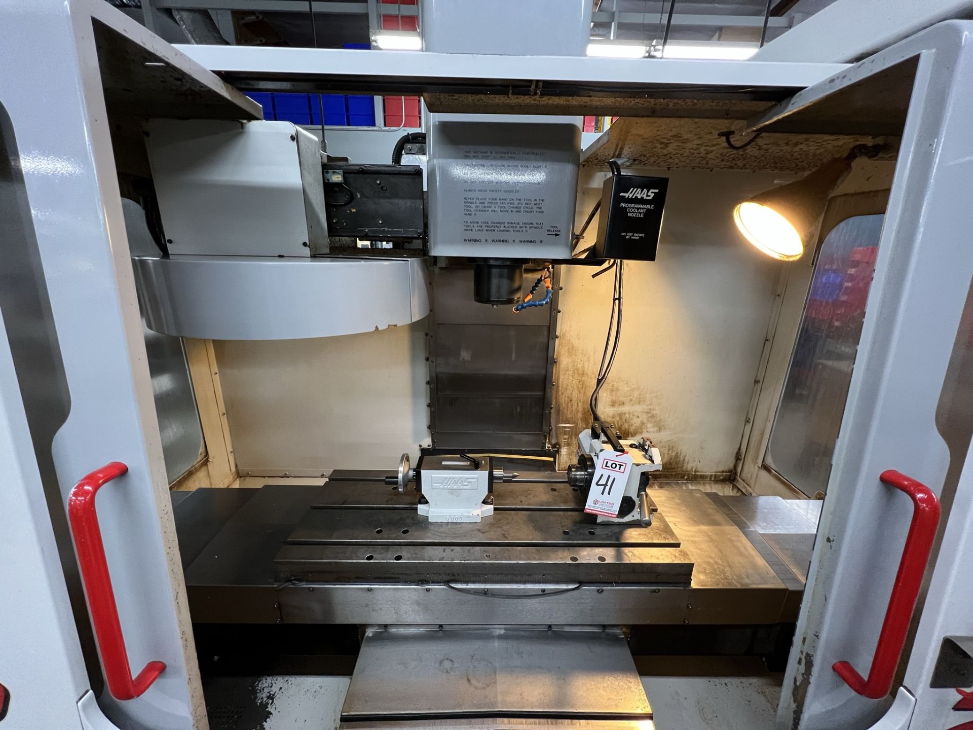 2000 HAAS VF-2 VERTICAL MACHINING CENTER, XYZ TRAVELS: 30" X 16" X 20", 36" X 14" TABLE, 20 HP, 7, - Image 5 of 14