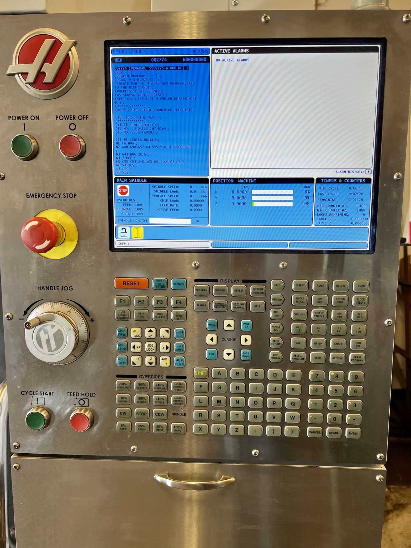 2015 HAAS VF-2 VERTICAL MACHINING CENTER, XYZ TRAVELS: 30" X 16" X 20", 36" X 14" TABLE, PROBING - Image 6 of 24