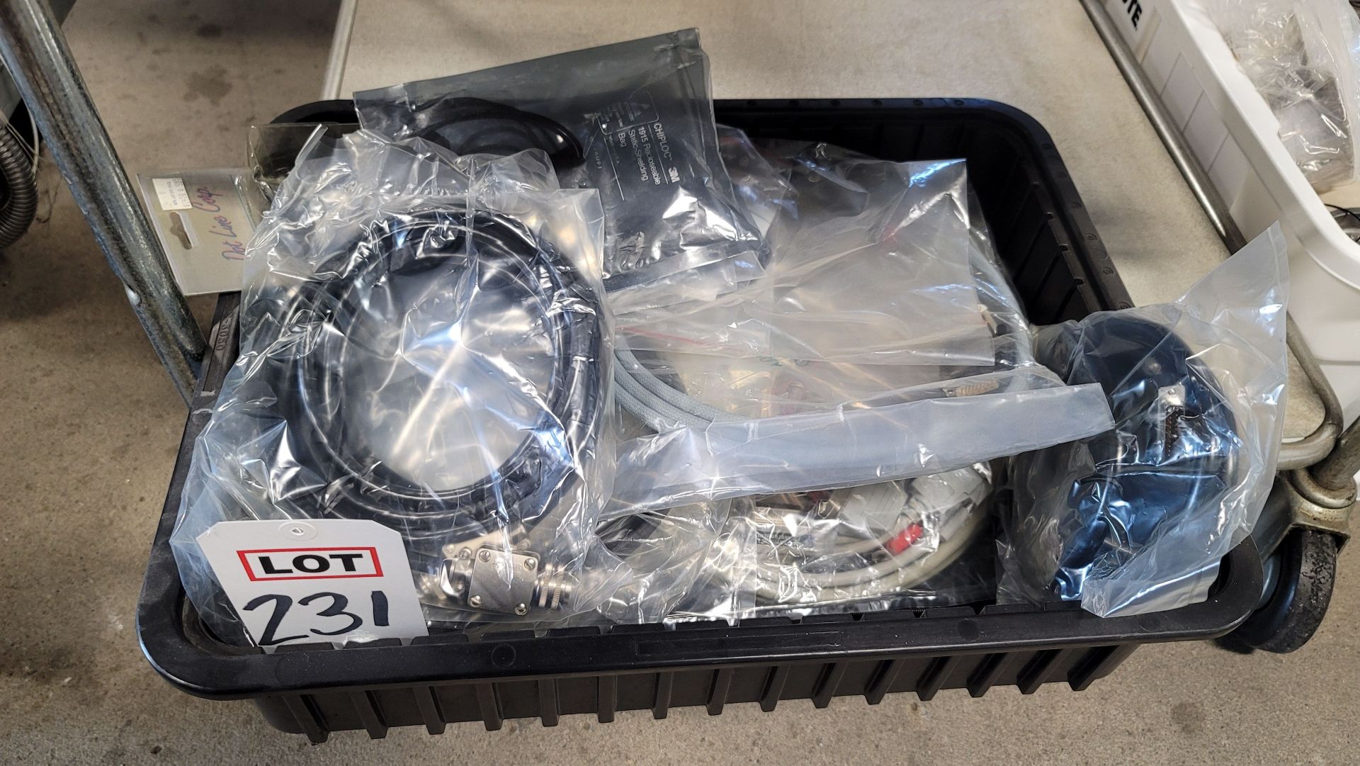 LOT - TUB OF NEW POWER CORDS AND LEADS