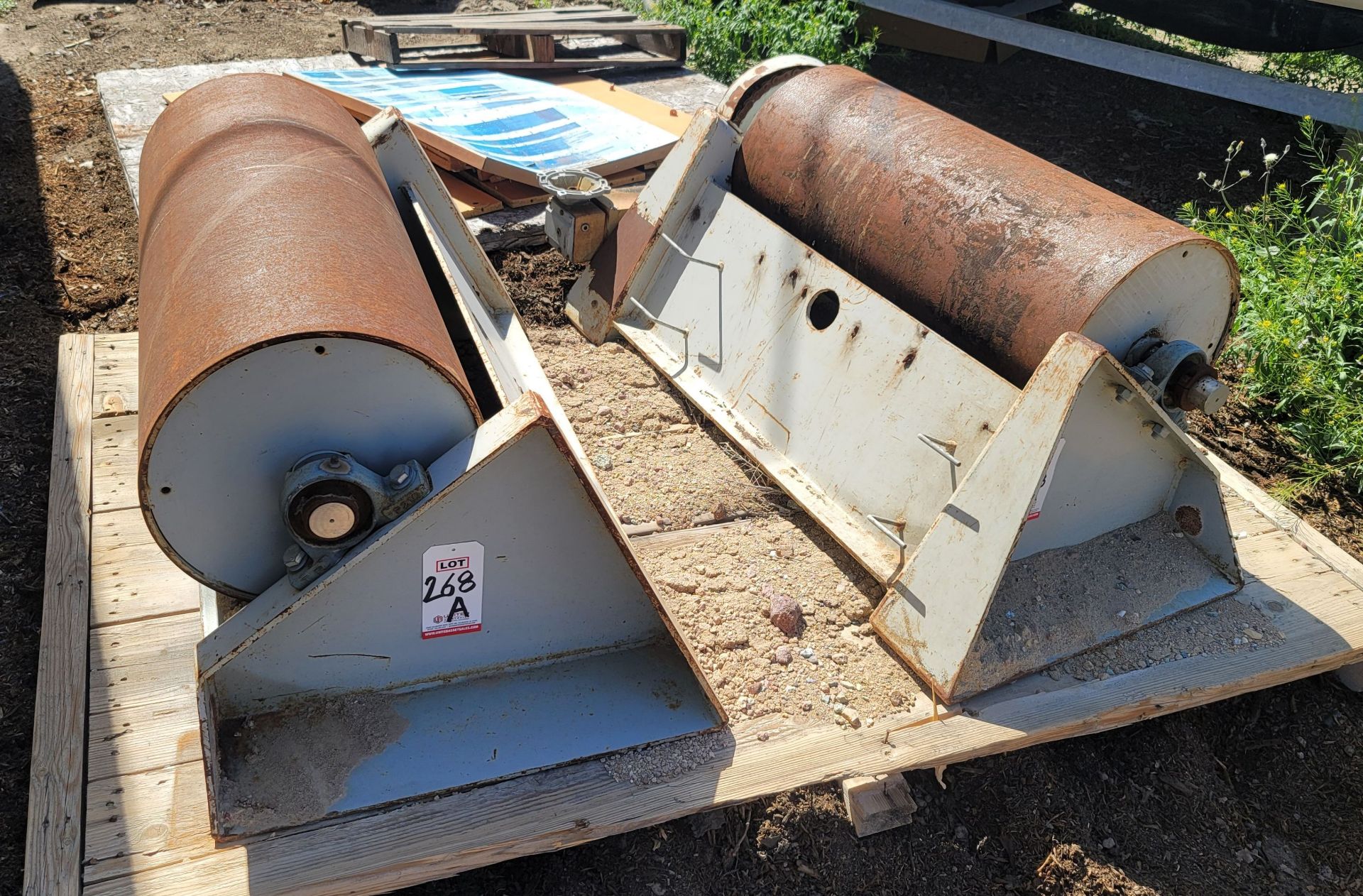 LOT - (2) 36" CONVEYOR BELT ROLLERS