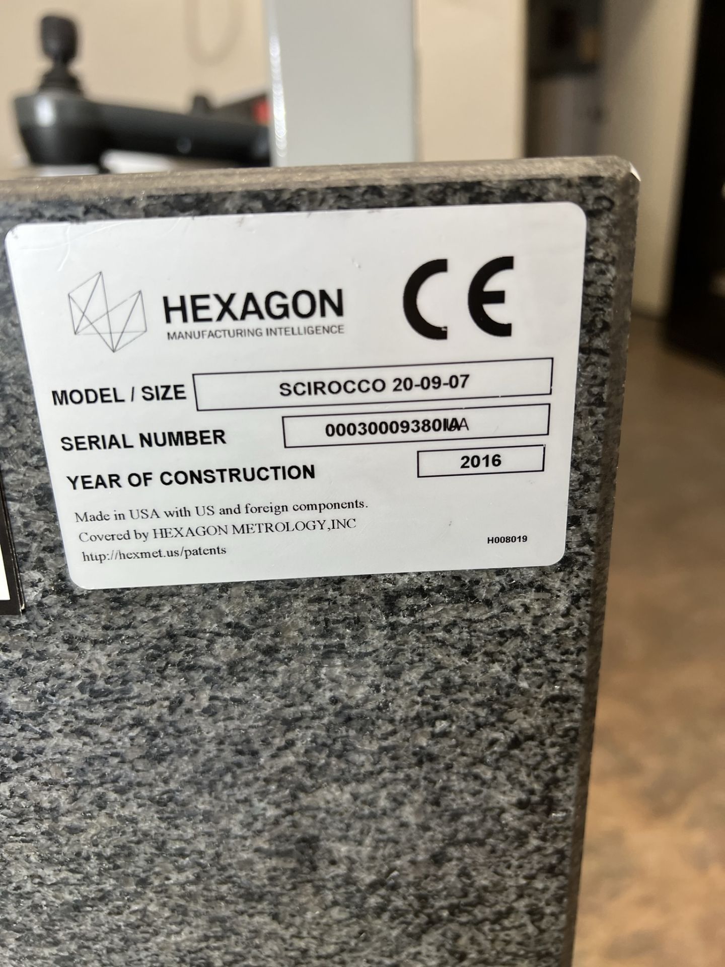 2016 HEXAGON DEA SCIROCCO 20-09-07 COORDINATE MEASURING MACHINE, XYZ TRAVELS: 78" X 33" X 25", - Image 25 of 30