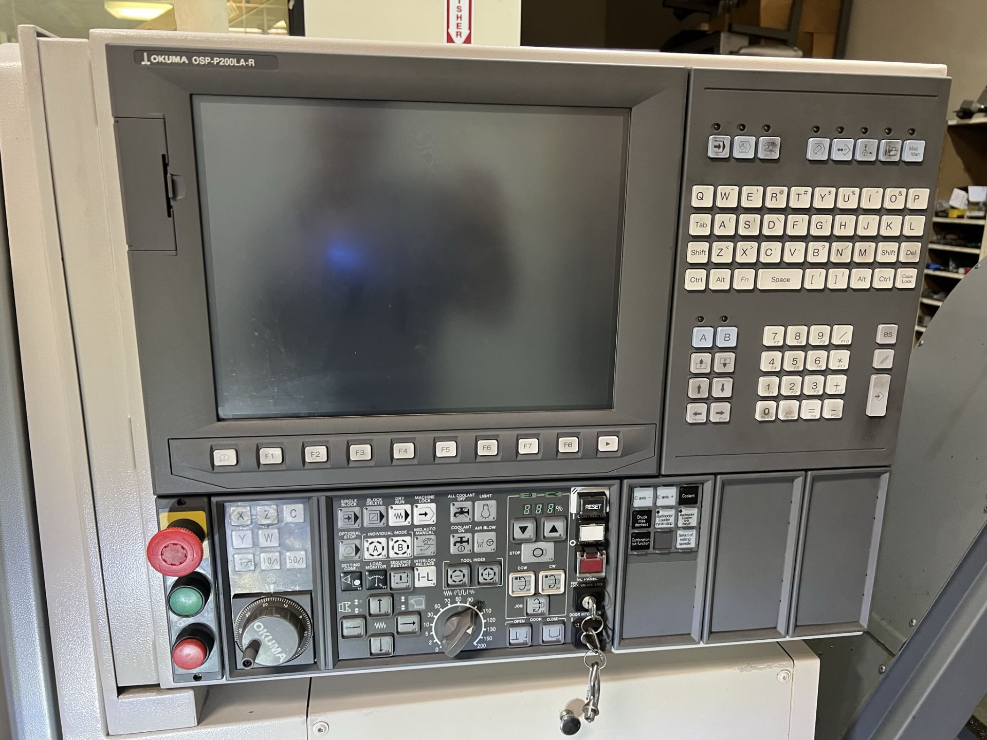 2014 OKUMA GENOS L200E-M CNC LATHE, S/N ME697, LIVE TOOLING, OSP-P200LA-R CNC CONTROL, 8" - Image 19 of 45