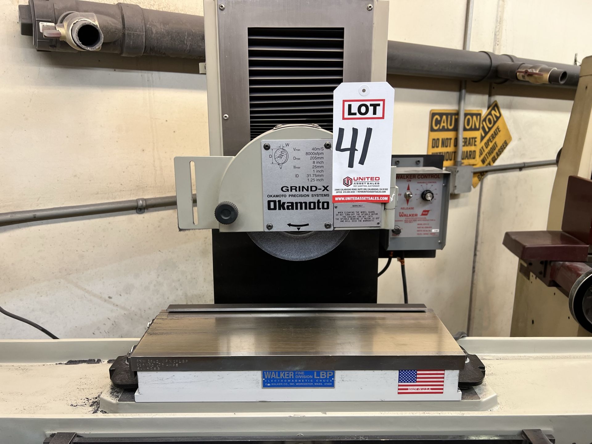2018 OKAMOTO LINEAR 618B SURFACE GRINDER, S/N 48824, W/ WALKER 18" X 6" MAGNETIC CHUCK AND CONTROLS, - Image 5 of 15