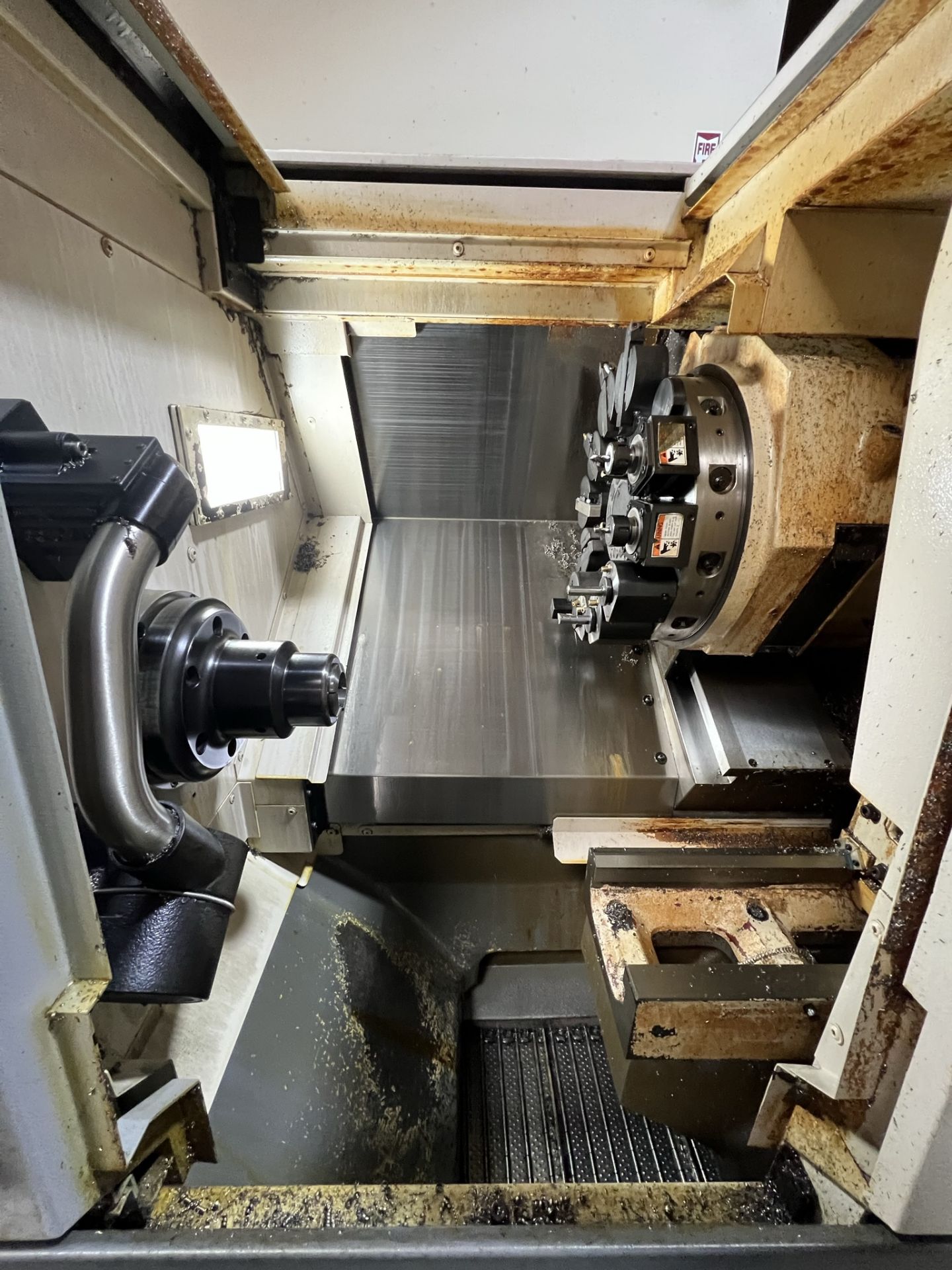 2014 OKUMA GENOS L200E-M CNC LATHE, S/N ME697, LIVE TOOLING, OSP-P200LA-R CNC CONTROL, 8" - Image 14 of 45