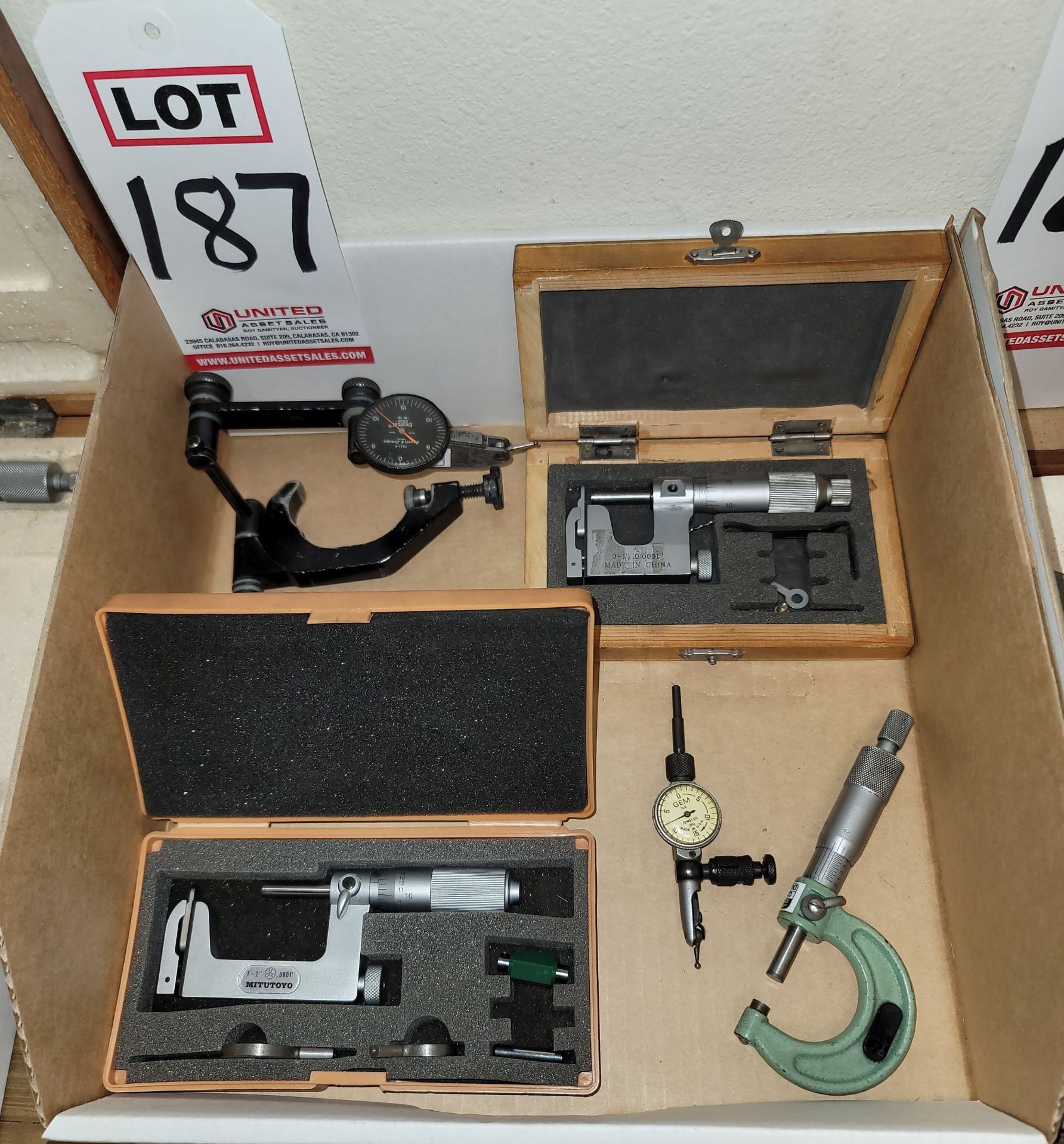 LOT - (2) UNI-MIKE MICROMETERS AND OTHER ITEMS AS PICTURED