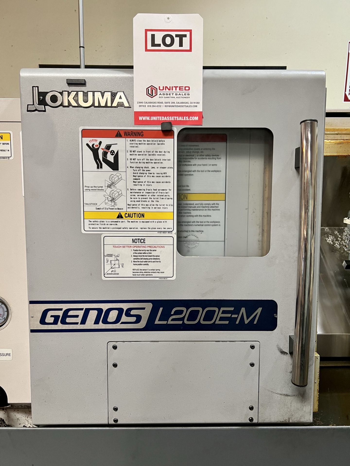 2014 OKUMA GENOS L200E-M CNC LATHE, S/N ME697, LIVE TOOLING, OSP-P200LA-R CNC CONTROL, 8" - Image 13 of 45