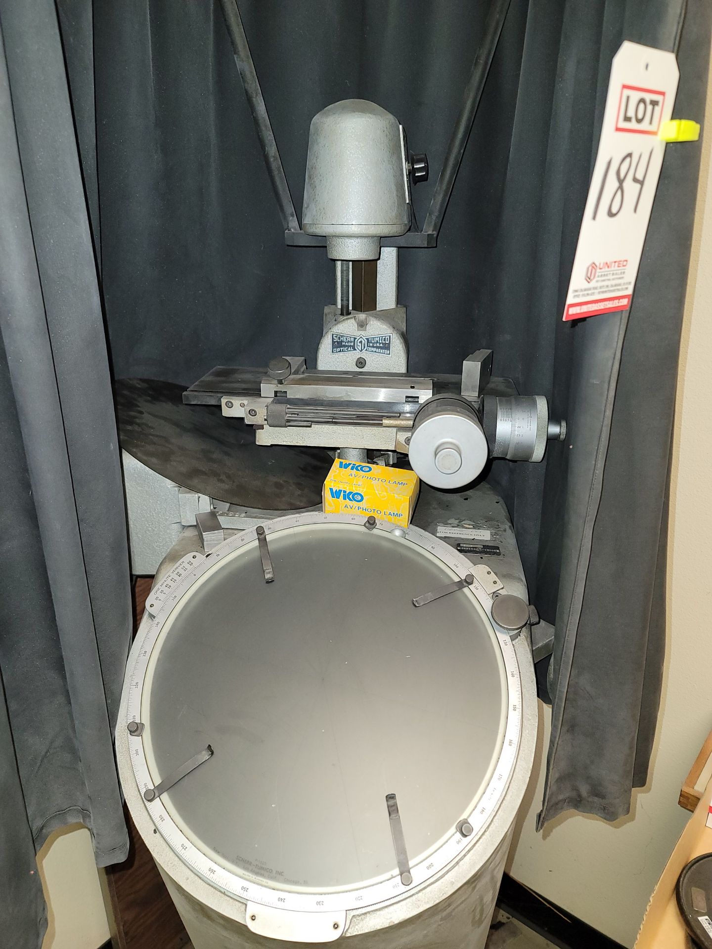 SCHERR TUMICO OPTICAL COMPARATOR, 14" DIA. SCREEN, S/N 3613 - Image 2 of 2