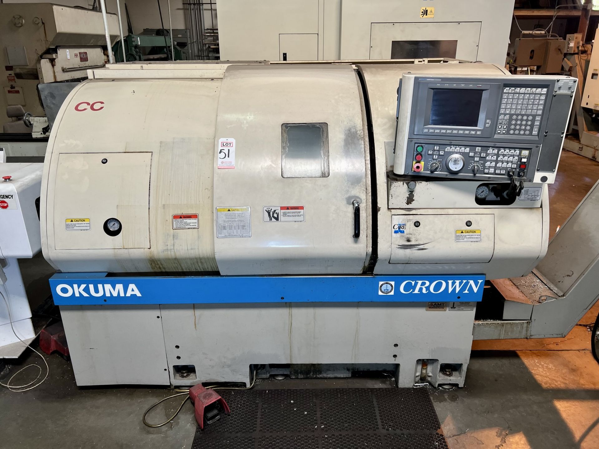 OKUMA CROWN 762E CNC LATHE, S/N 10010479, OSP-700L CNC CONTROL, 8" CHUCK, TAILSTOCK, 12-STATION - Image 4 of 32