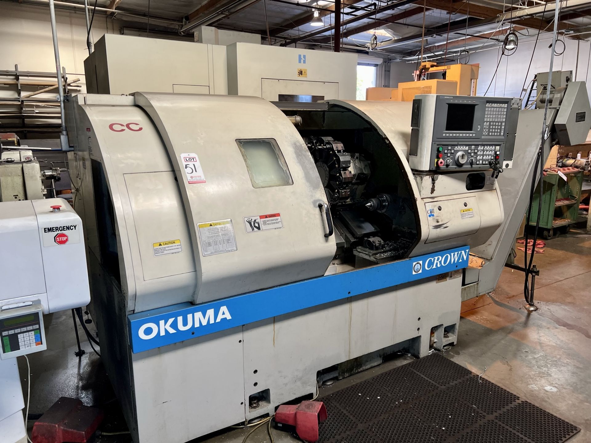 OKUMA CROWN 762E CNC LATHE, S/N 10010479, OSP-700L CNC CONTROL, 8" CHUCK, TAILSTOCK, 12-STATION - Image 3 of 32