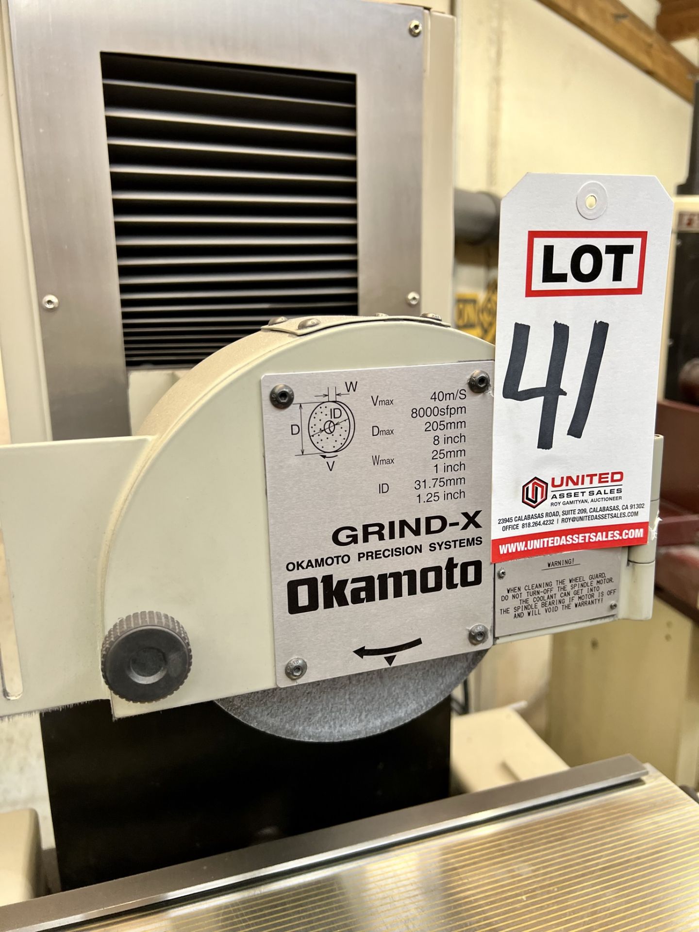 2018 OKAMOTO LINEAR 618B SURFACE GRINDER, S/N 48824, W/ WALKER 18" X 6" MAGNETIC CHUCK AND CONTROLS, - Image 9 of 15