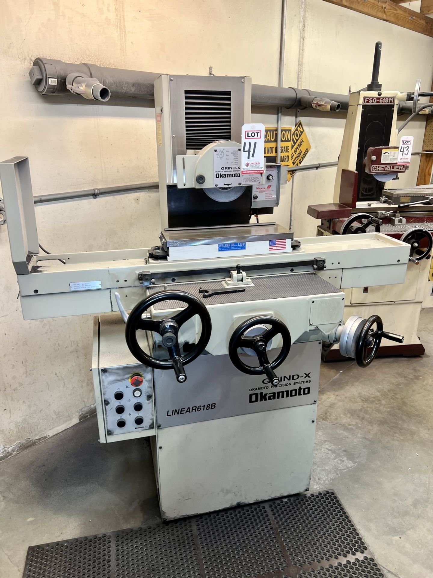 2018 OKAMOTO LINEAR 618B SURFACE GRINDER, S/N 48824, W/ WALKER 18" X 6" MAGNETIC CHUCK AND CONTROLS, - Image 3 of 15