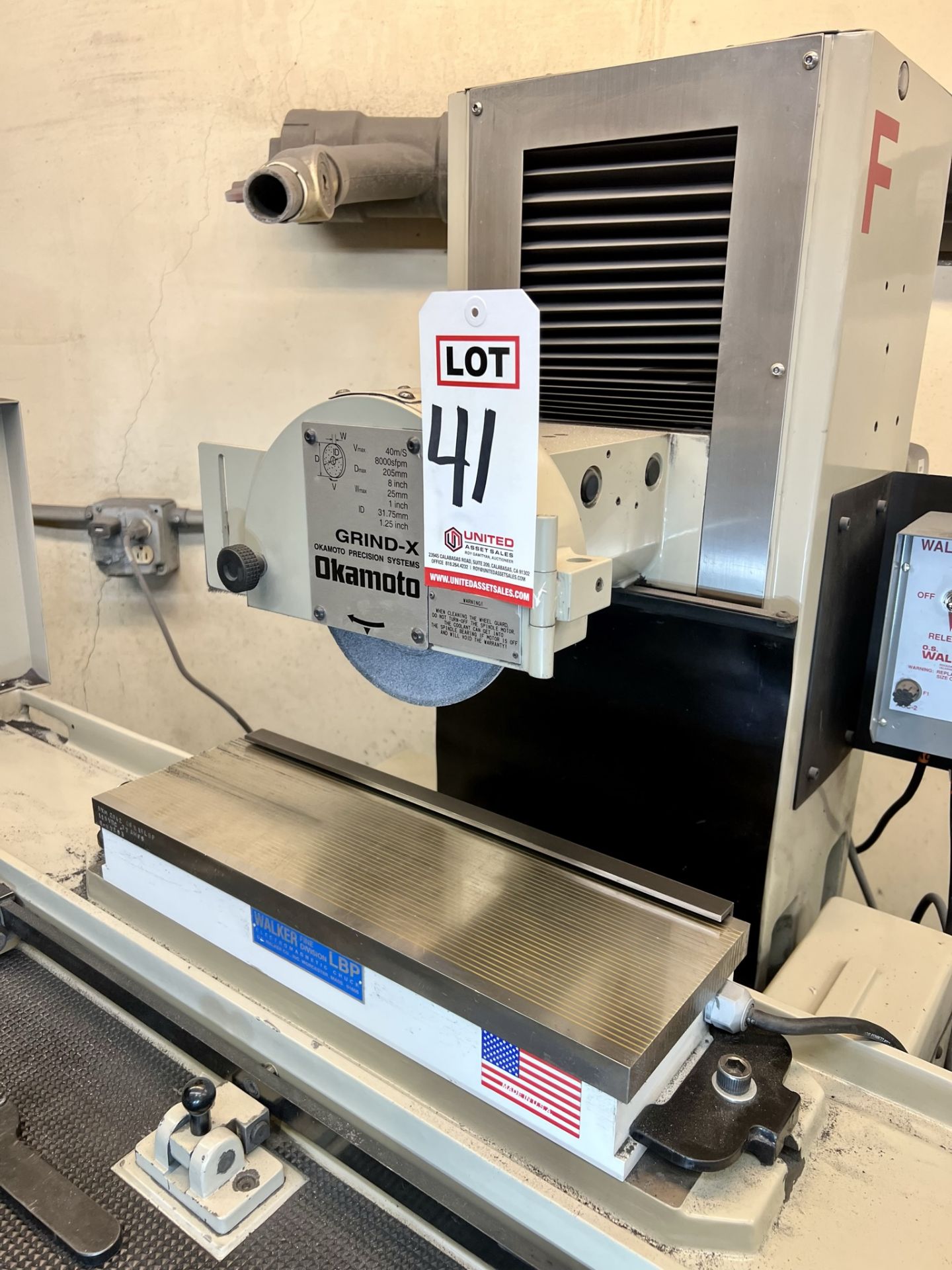 2018 OKAMOTO LINEAR 618B SURFACE GRINDER, S/N 48824, W/ WALKER 18" X 6" MAGNETIC CHUCK AND CONTROLS, - Image 4 of 15