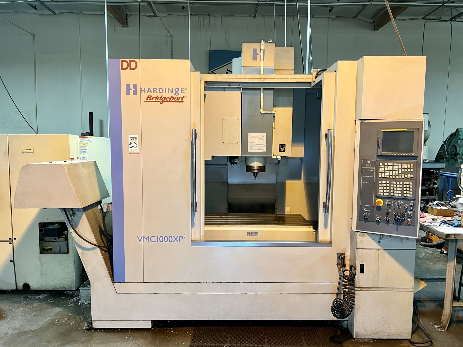 2006 HARDINGE BRIDGEPORT VERTICAL MACHINING CENTER, MODEL VMC-1000XP3, RUN TIME HOURS: 5376