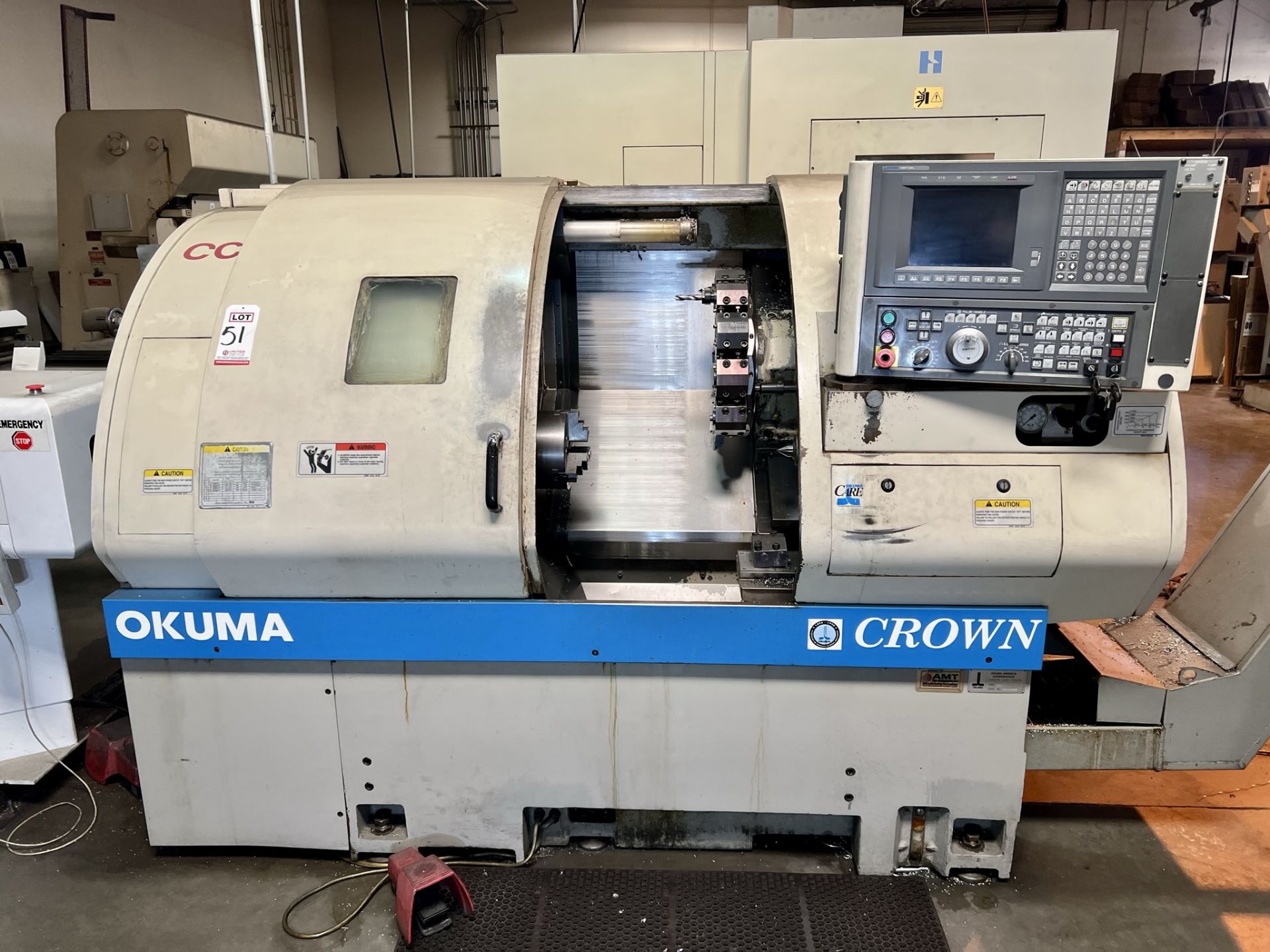 OKUMA CROWN 762E CNC LATHE, S/N 10010479, OSP-700L CNC CONTROL, 8" CHUCK, TAILSTOCK, 12-STATION - Image 2 of 32