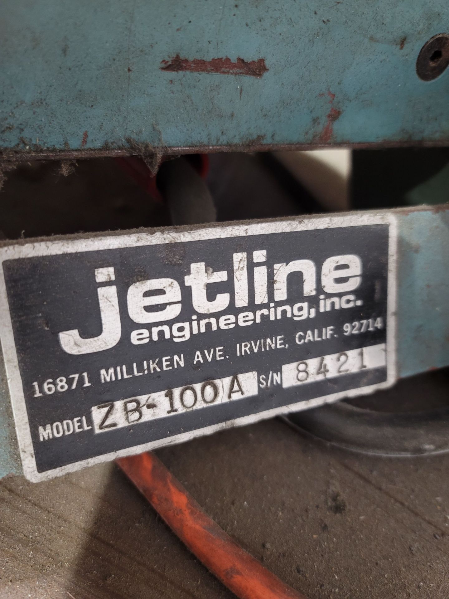 JETLINE WELDING POSITIONER, MODEL ZB-100A, 8" 3-JAW CHUCK, S/N 8421 - Image 3 of 3