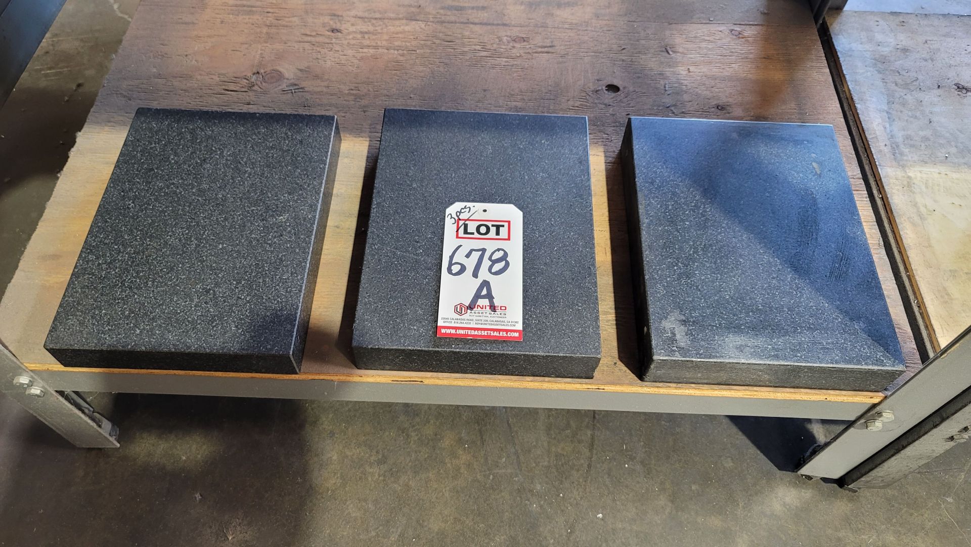 LOT - (3) GRANITE SURFACE PLATES, 12" X 9" X 2"