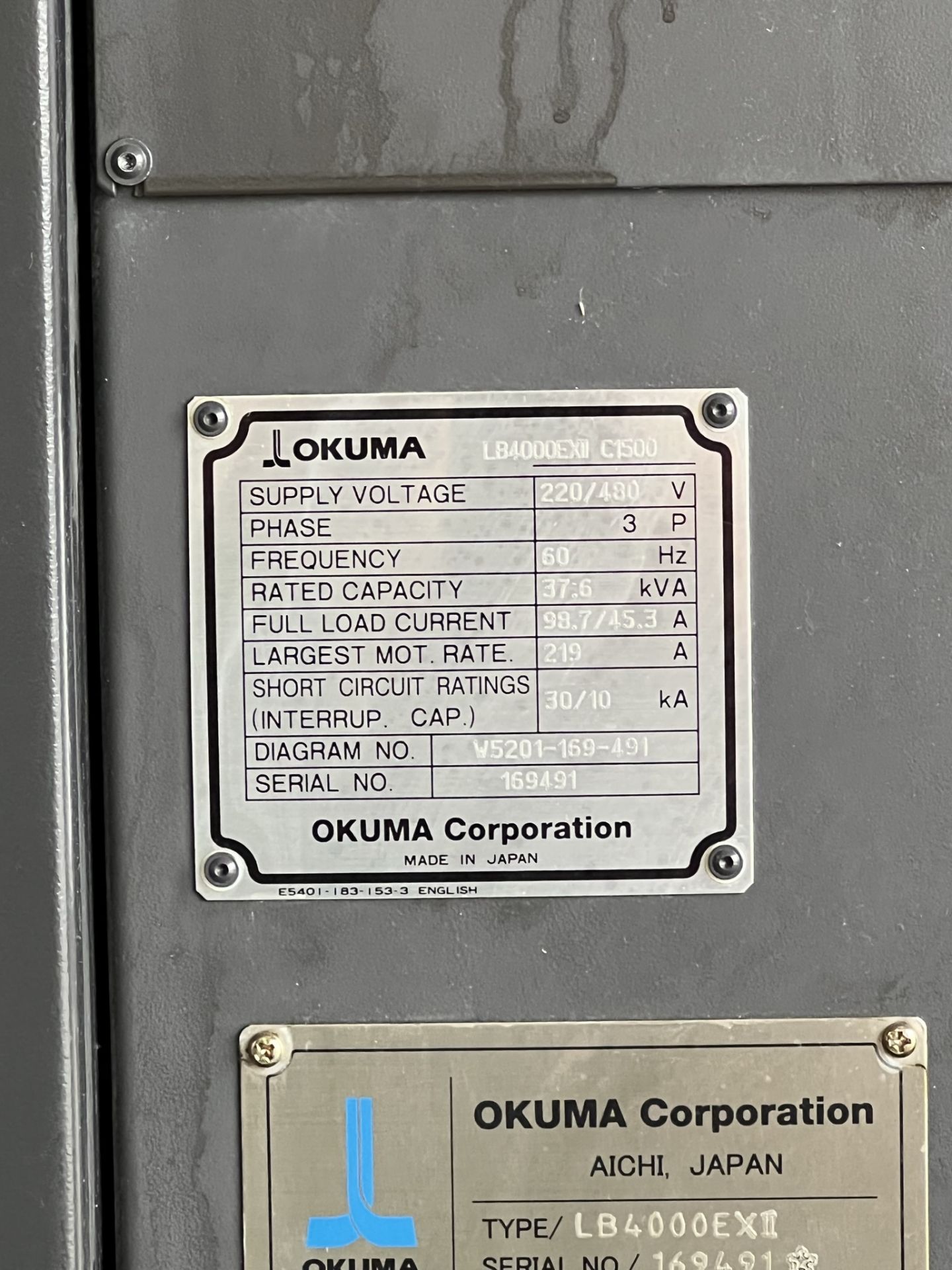 2013 OKUMA LB4000EXII-C1500 TURNING CENTER, OSP-P300L CNC CONTROL, 10" KITAGAWA CHUCK, 2-AXIS - Image 23 of 23