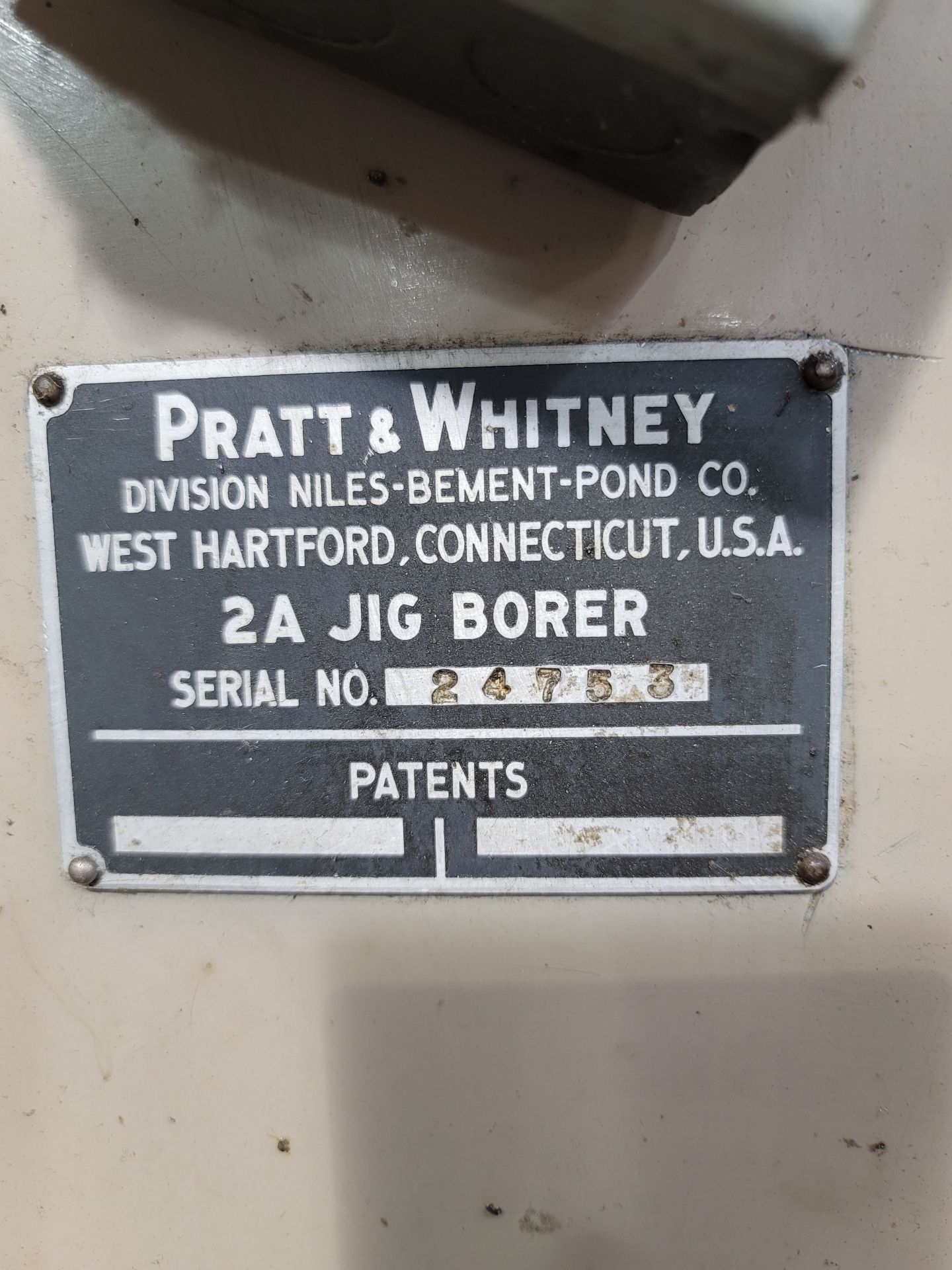 PRATT & WHITNEY 2A JIG BORER, S/N 24753 - Image 5 of 5