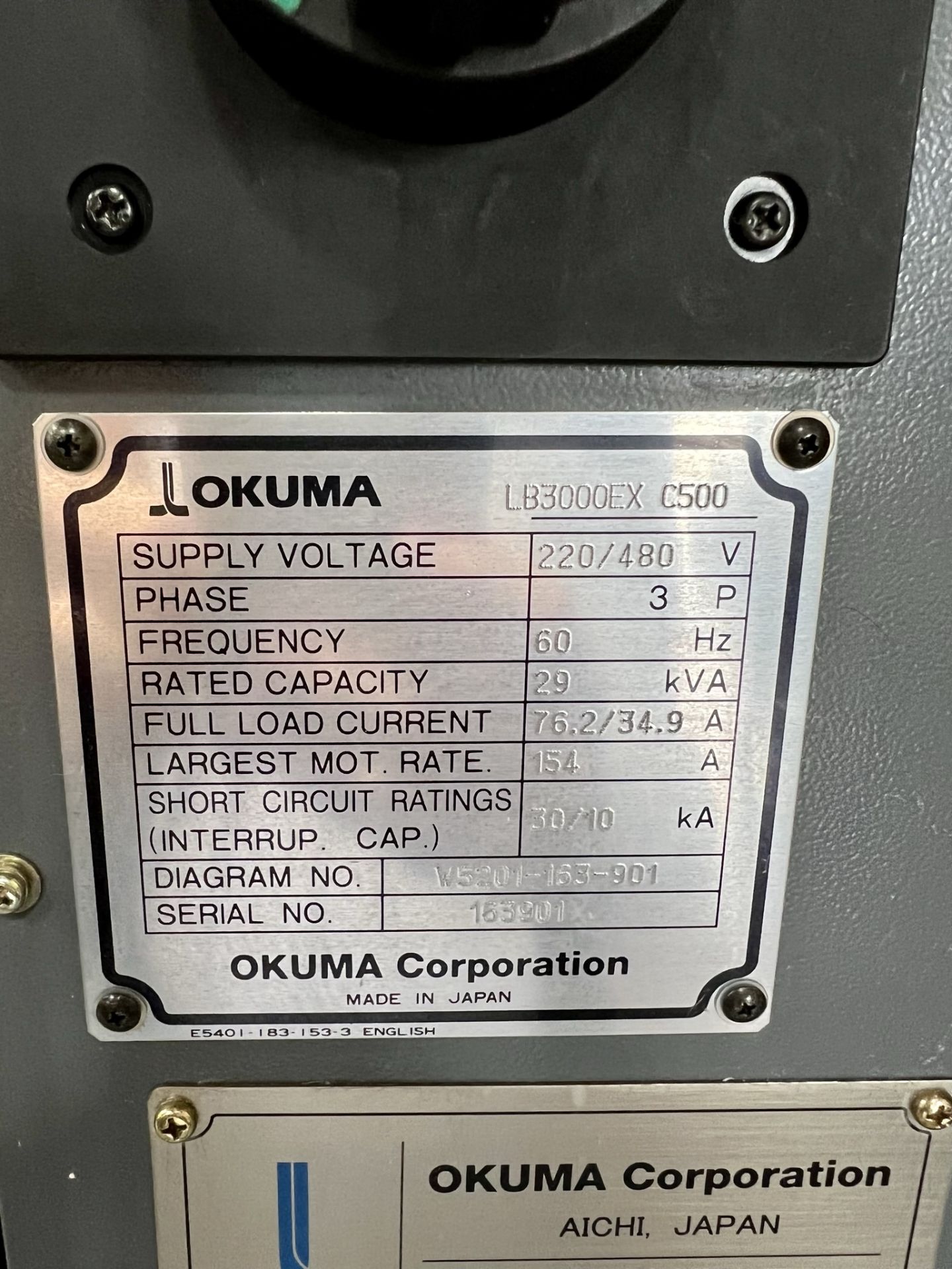 2012 OKUMA LB3000EX-C500 TURNING CENTER, OSP-P200LA CNC CONTROL, 2-AXIS, 8" KITAGAWA CHUCK, SWING: - Image 16 of 17
