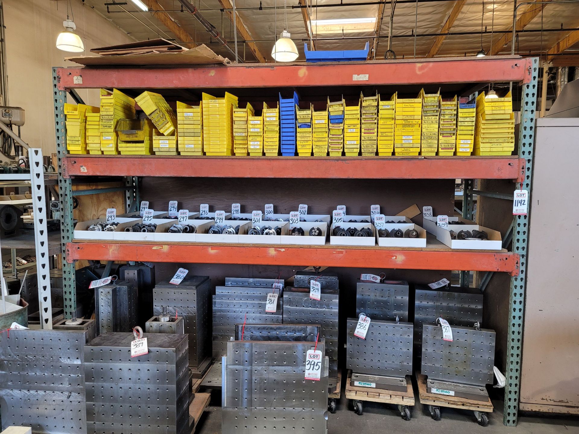 LOT - (1) SECTION PALLET RACK, 10' BEAMS, 94" UPRIGHTS, CONTENTS NOT INCLUDED, (DELAYED PICKUP UNTIL