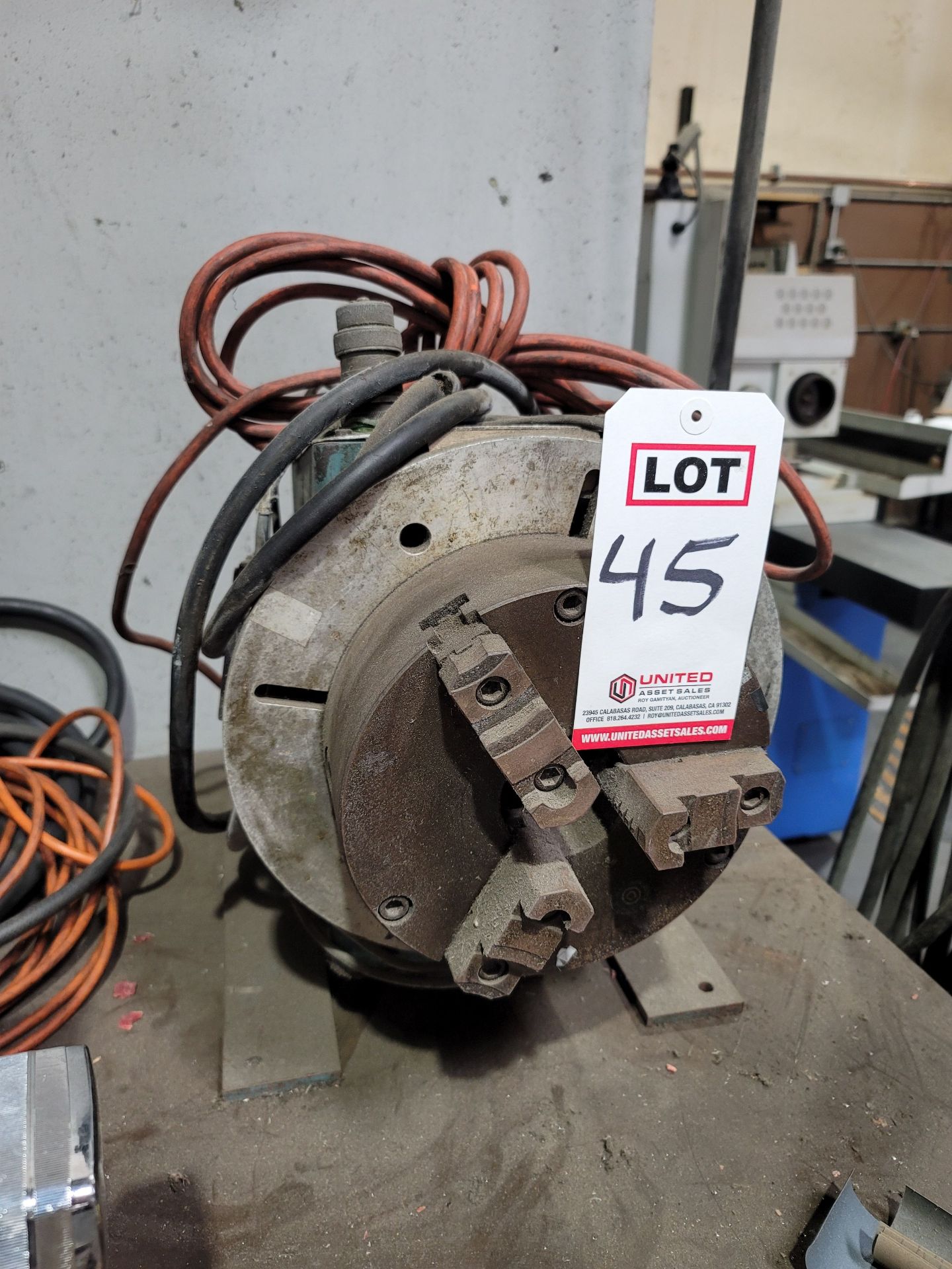 JETLINE WELDING POSITIONER, MODEL ZB-100A, 8" 3-JAW CHUCK, S/N 8421