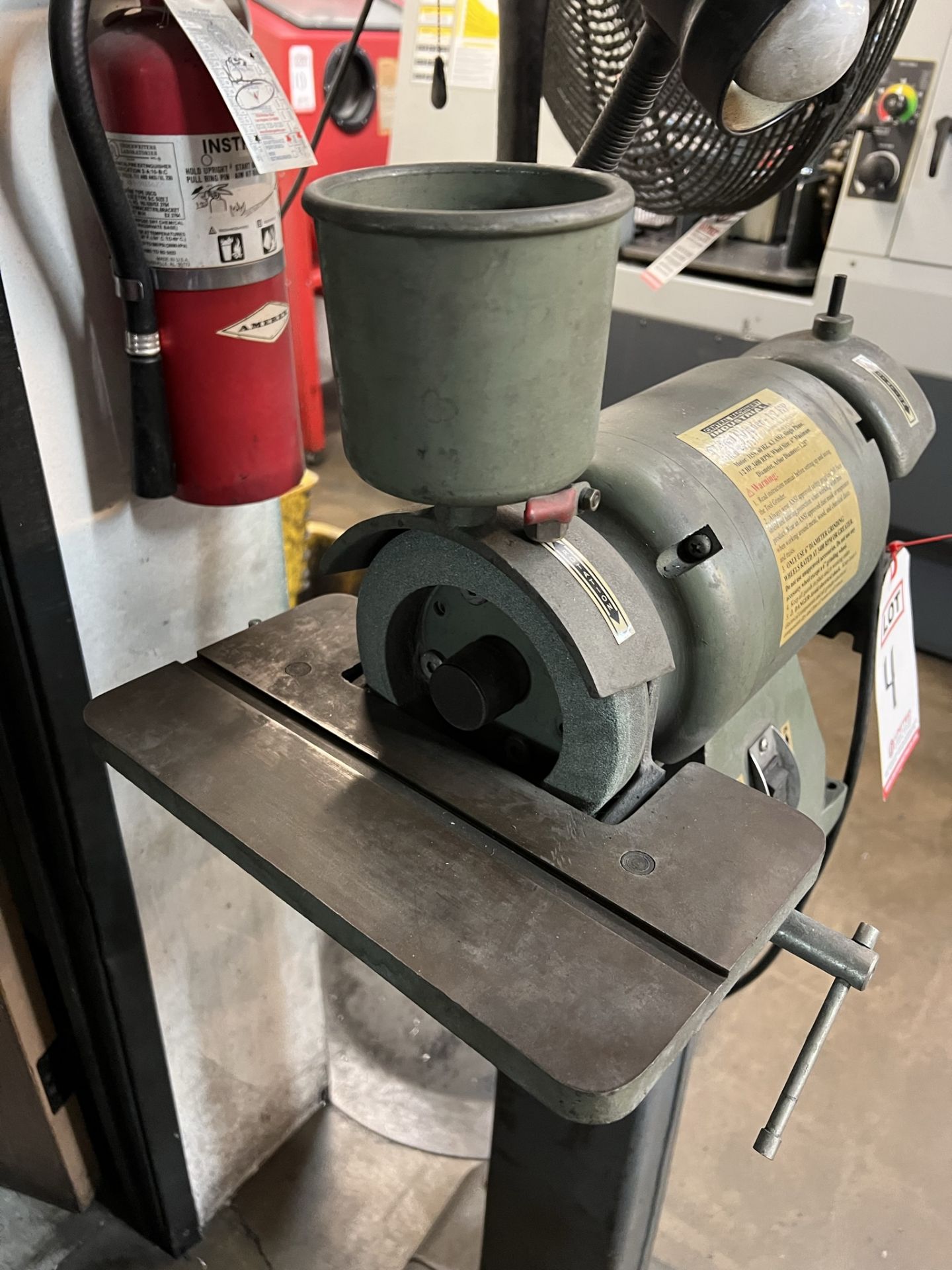 CENTRAL MACHINERY 6" TOOL GRINDER, PEDESTAL, LIGHT - Image 3 of 4