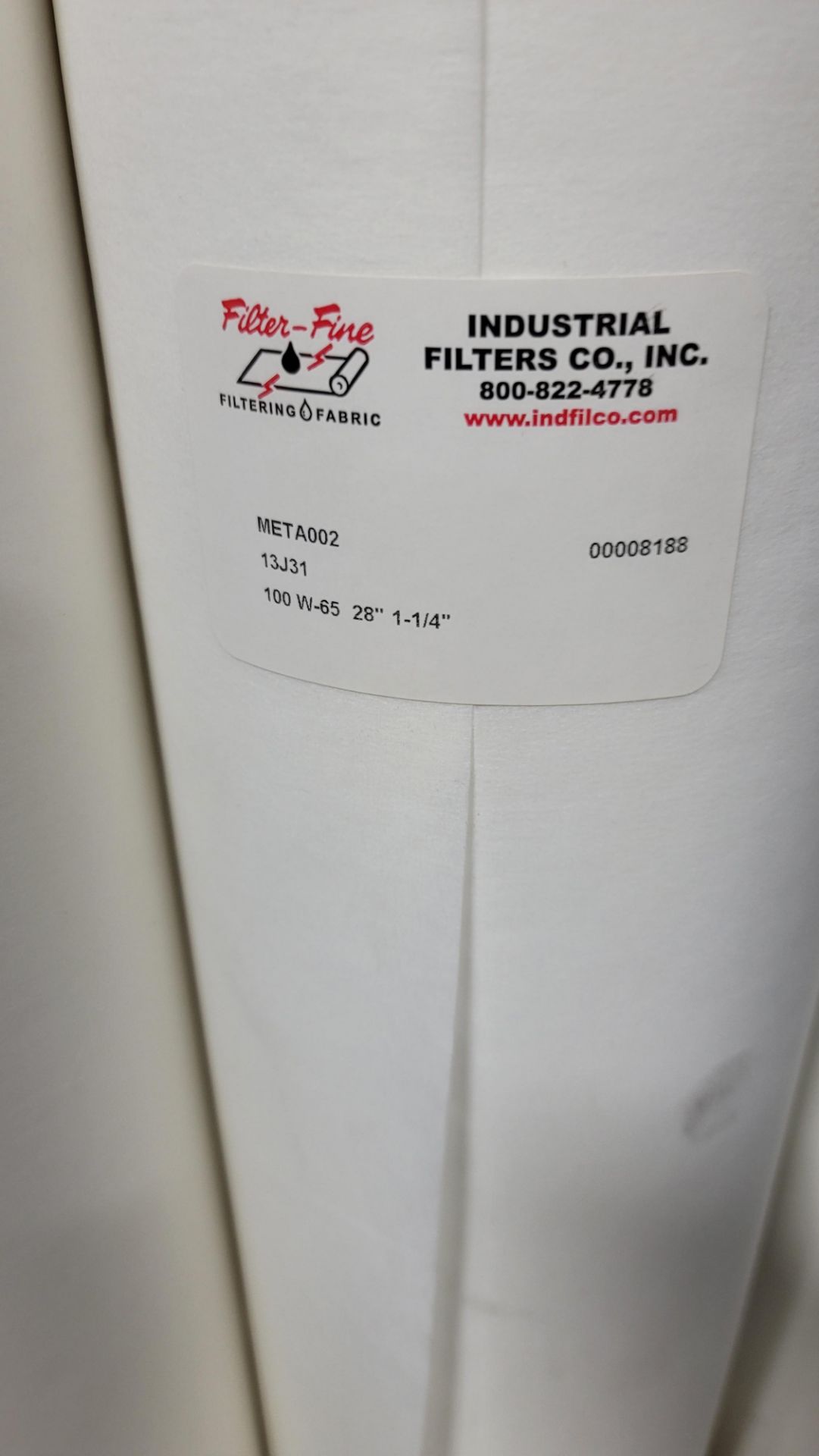 LOT - CONTENTS ONLY OF STORAGE CABINET, TO INCLUDE: (10) ROLLS OF FILTER-FINE FILTERING FABRIC, - Image 2 of 3