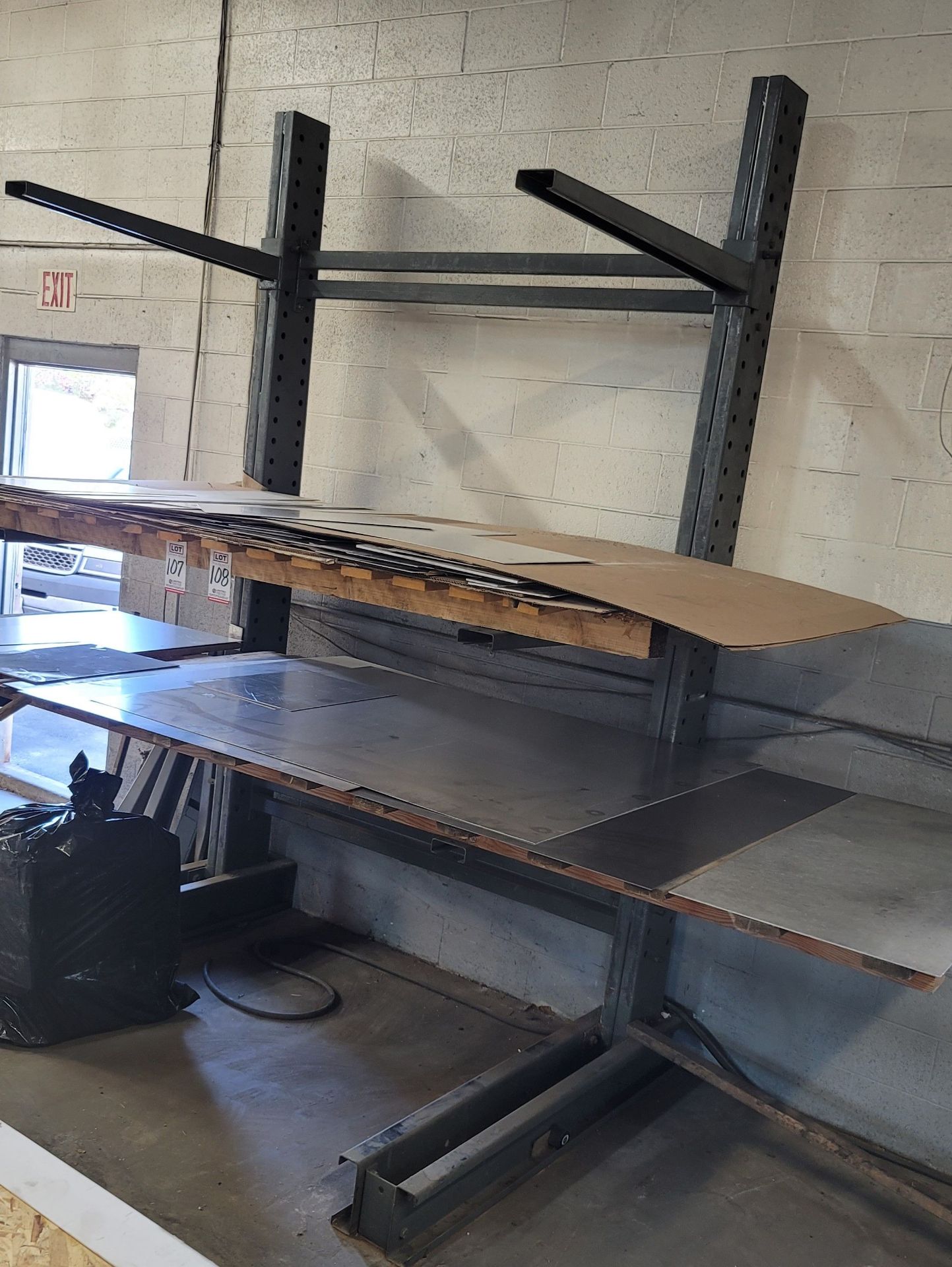 CANTILEVER MATERIAL RACK, 7' X 61" X 10' HT, 42" ARMS, CONTENTS NOT INCLUDED, (LOCATION: 2174 W 2300 - Image 2 of 2