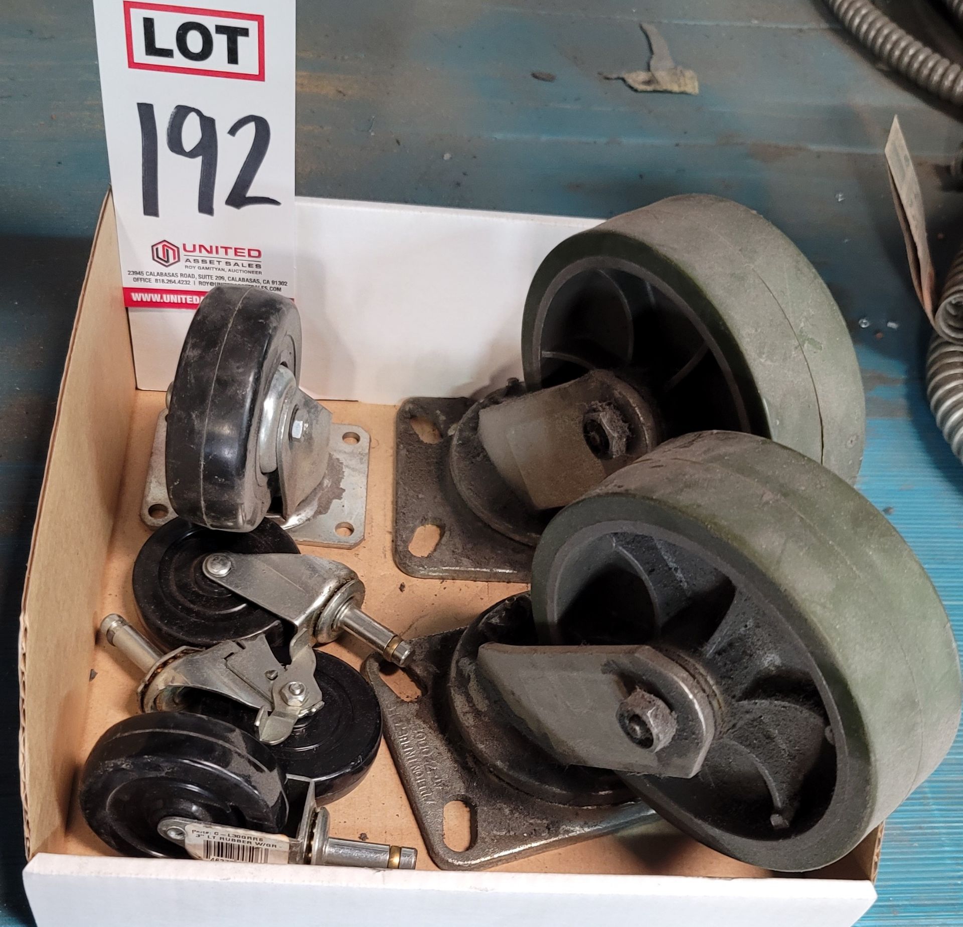 LOT - CASTERS, VARIOUS SIZES, (LOCATION: 2174 W 2300 S)
