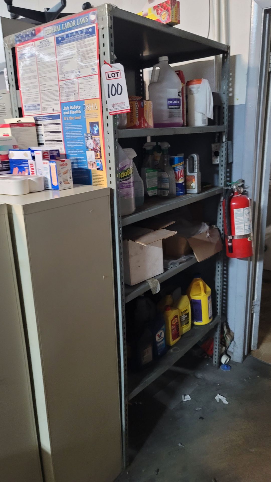 STEEL SHELF UNIT, 3' X 2' X 6' HT, CONTENTS NOT INCLUDED, (LOCATION: 2174 W 2300 S)