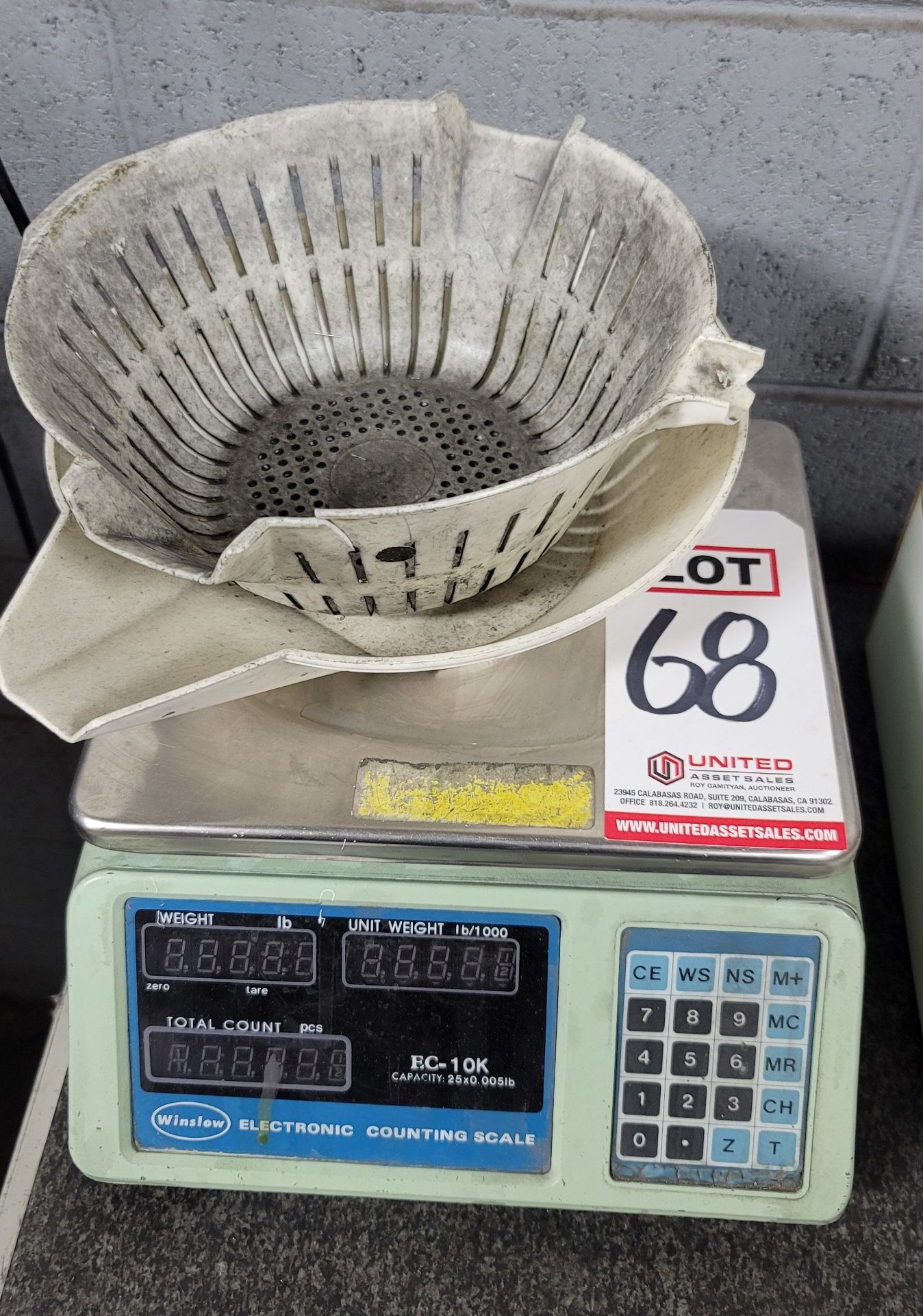 WINSLOW ELECTRONIC COUNTING SCALE, MODEL ED-10K, (LOCATION: 2174 W 2300 S)