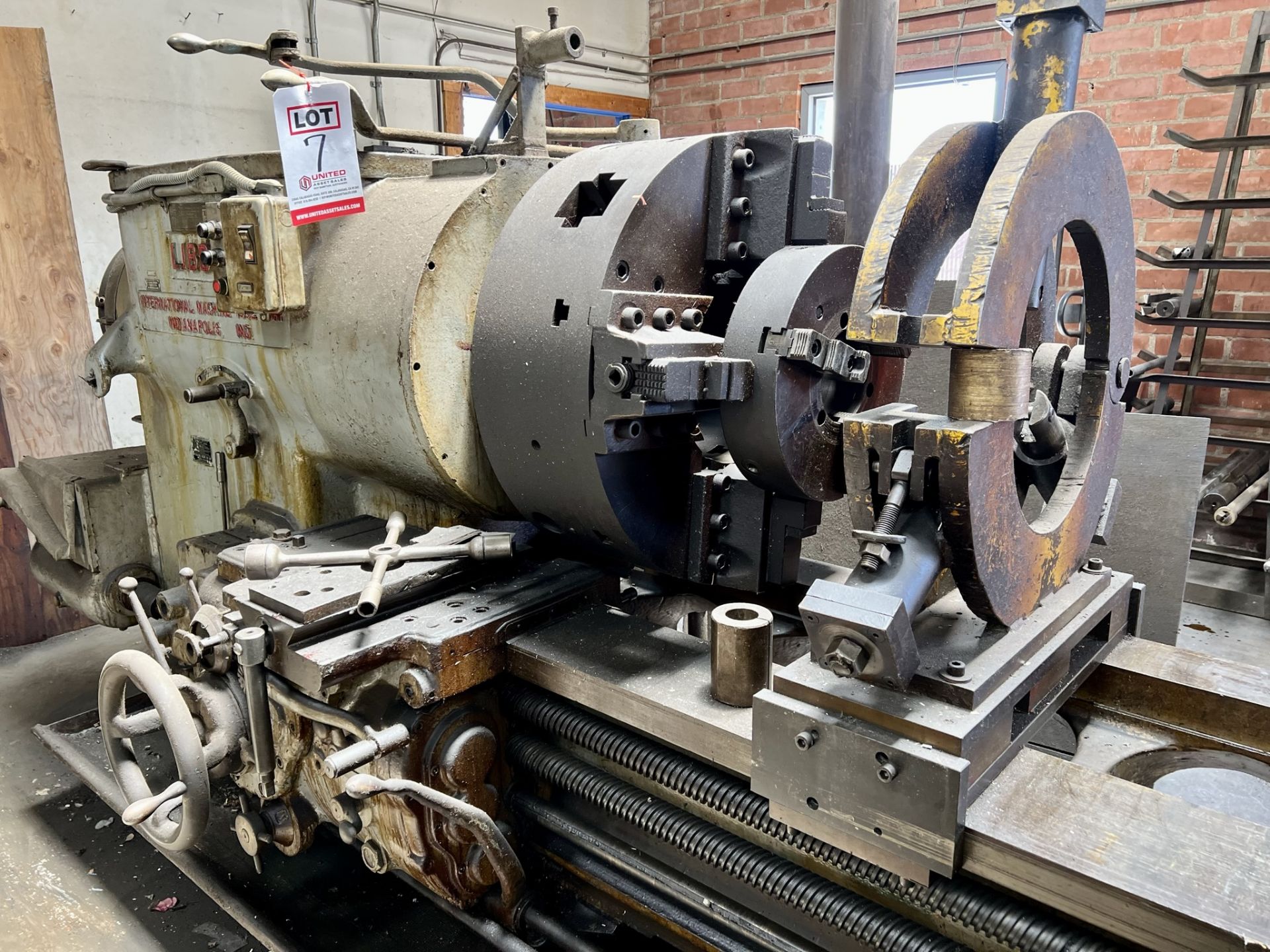 LIBBY H TYPE TURRET LATHE, 12" HOLE THRU, 24" X 84" CC, 28" 4-JAW CHUCK, 5-STATION TURRET, 1800 - Image 11 of 26