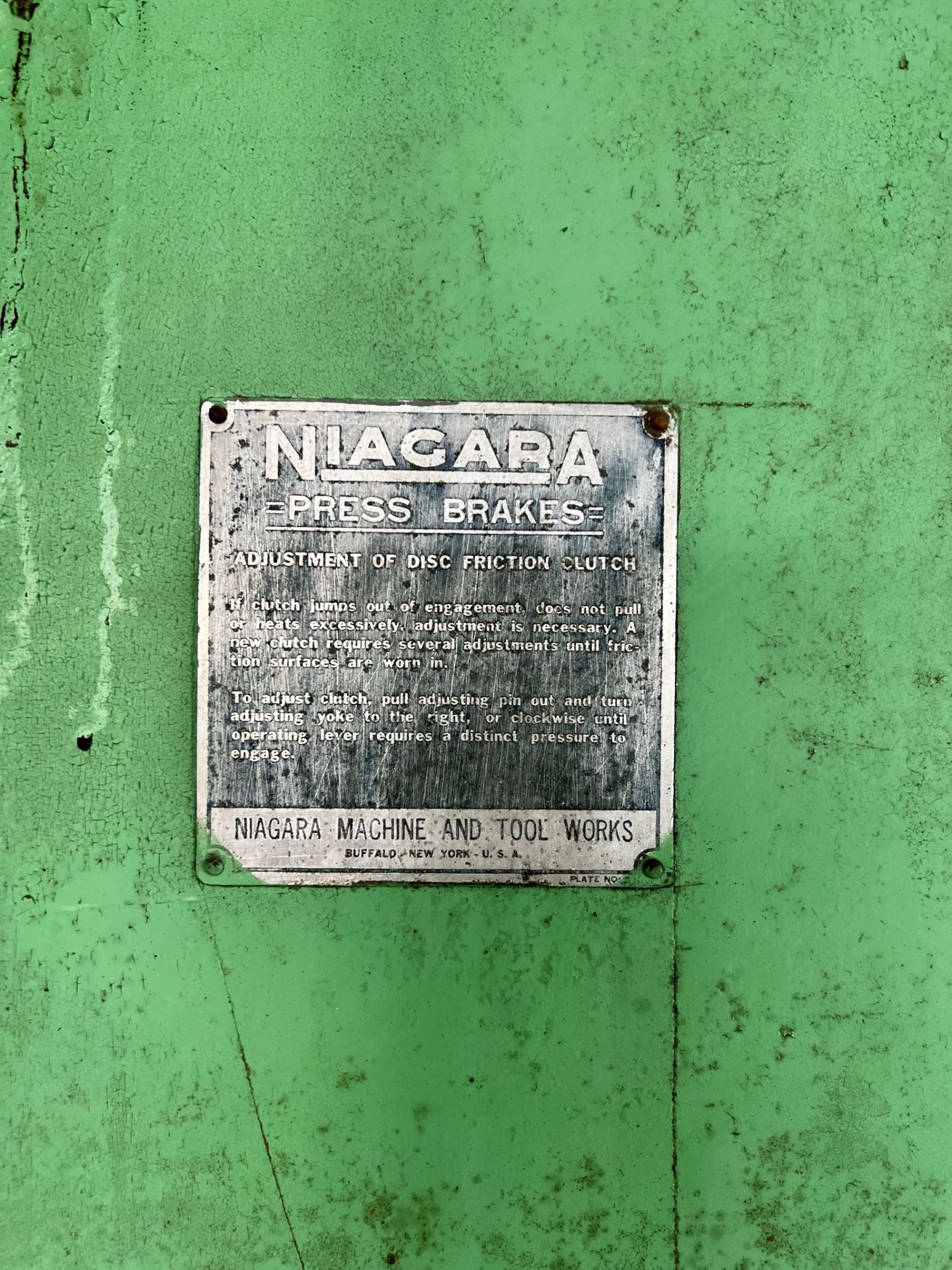 NIAGARA 12' PRESS BRAKE, MECHANICAL - Image 8 of 8