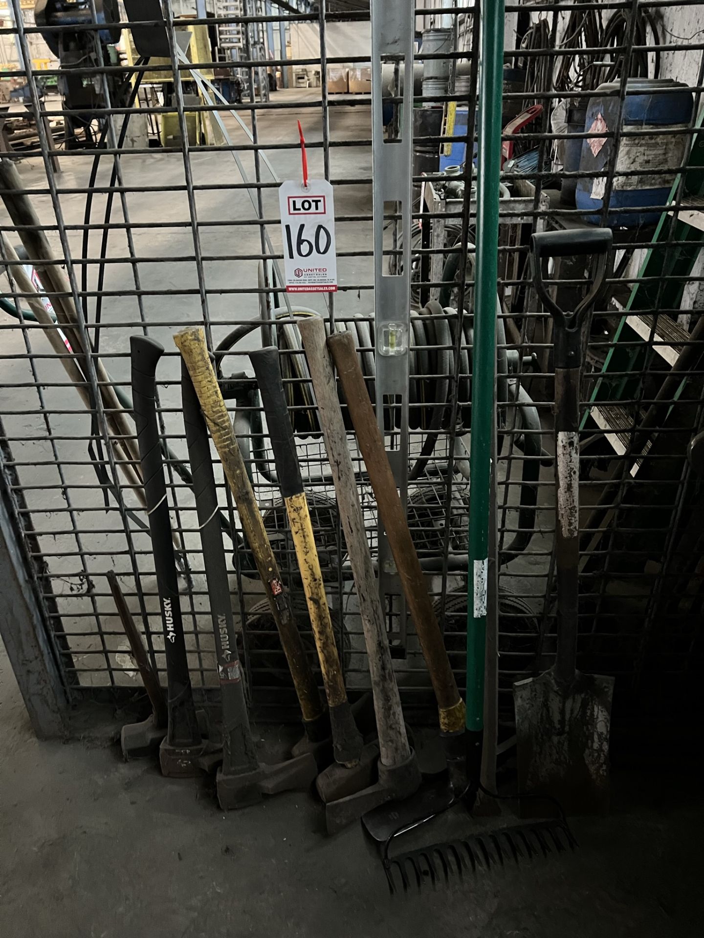 LOT - MAULS, PICK AXES, ETC.