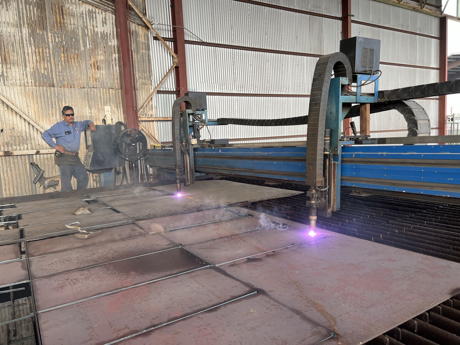 PRO STAR PRS-400-HD PLASMA CUTTING MACHINE, LASER TO TORCH, 20' X 60' TABLE, (2) HYPERTHERM HEIGHT - Image 7 of 29