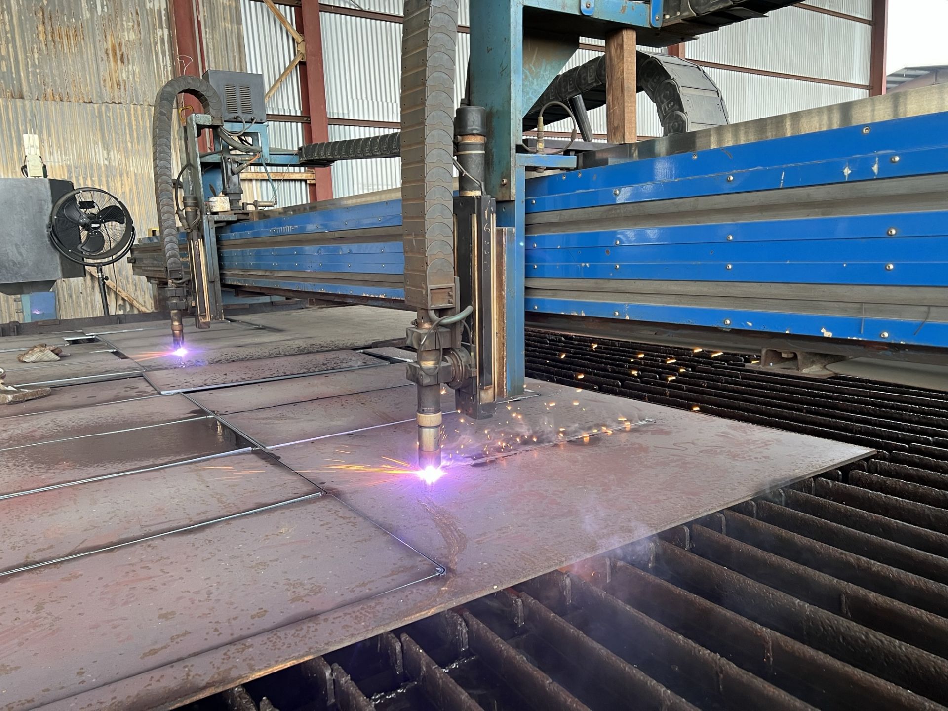 PRO STAR PRS-400-HD PLASMA CUTTING MACHINE, LASER TO TORCH, 20' X 60' TABLE, (2) HYPERTHERM HEIGHT - Image 6 of 29