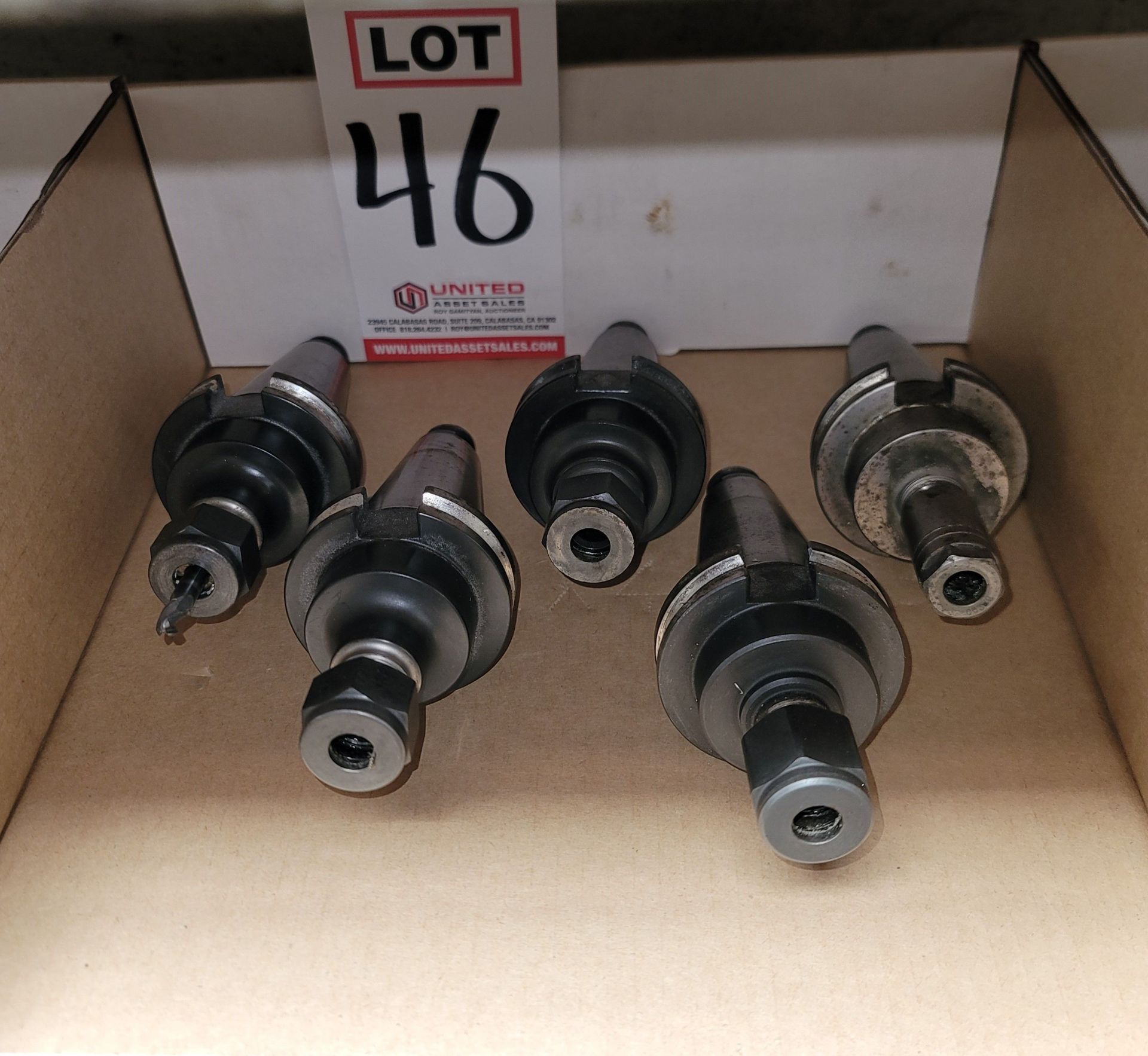 LOT - (5) 40-TAPER COLLET TOOL HOLDERS