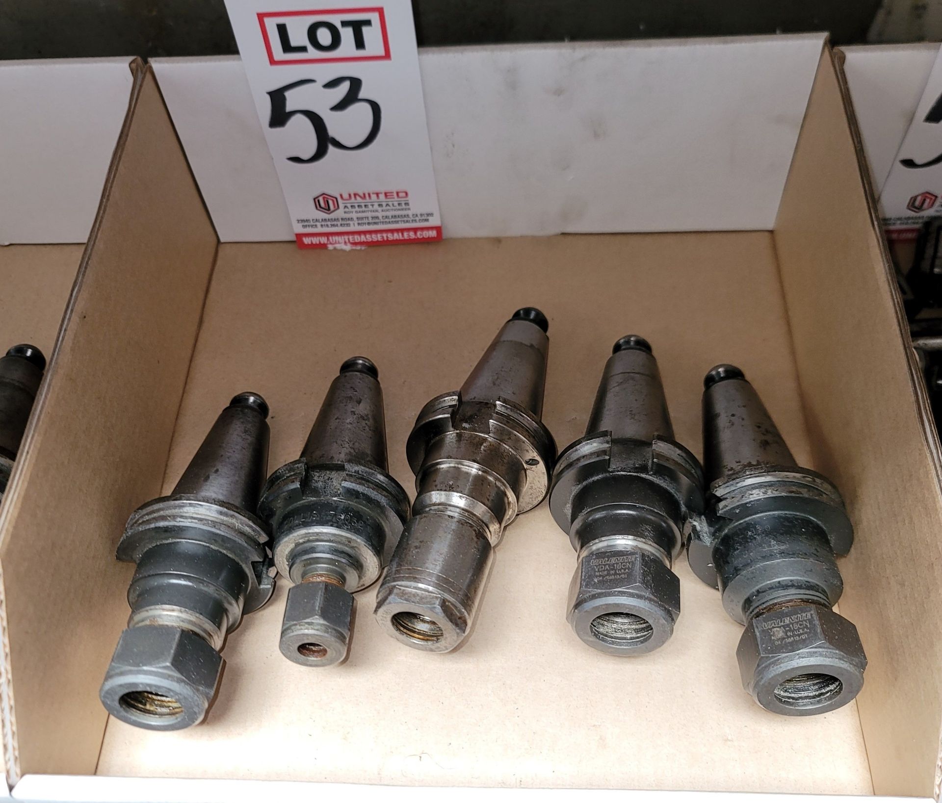 LOT - (5) 40-TAPER COLLET TOOL HOLDERS