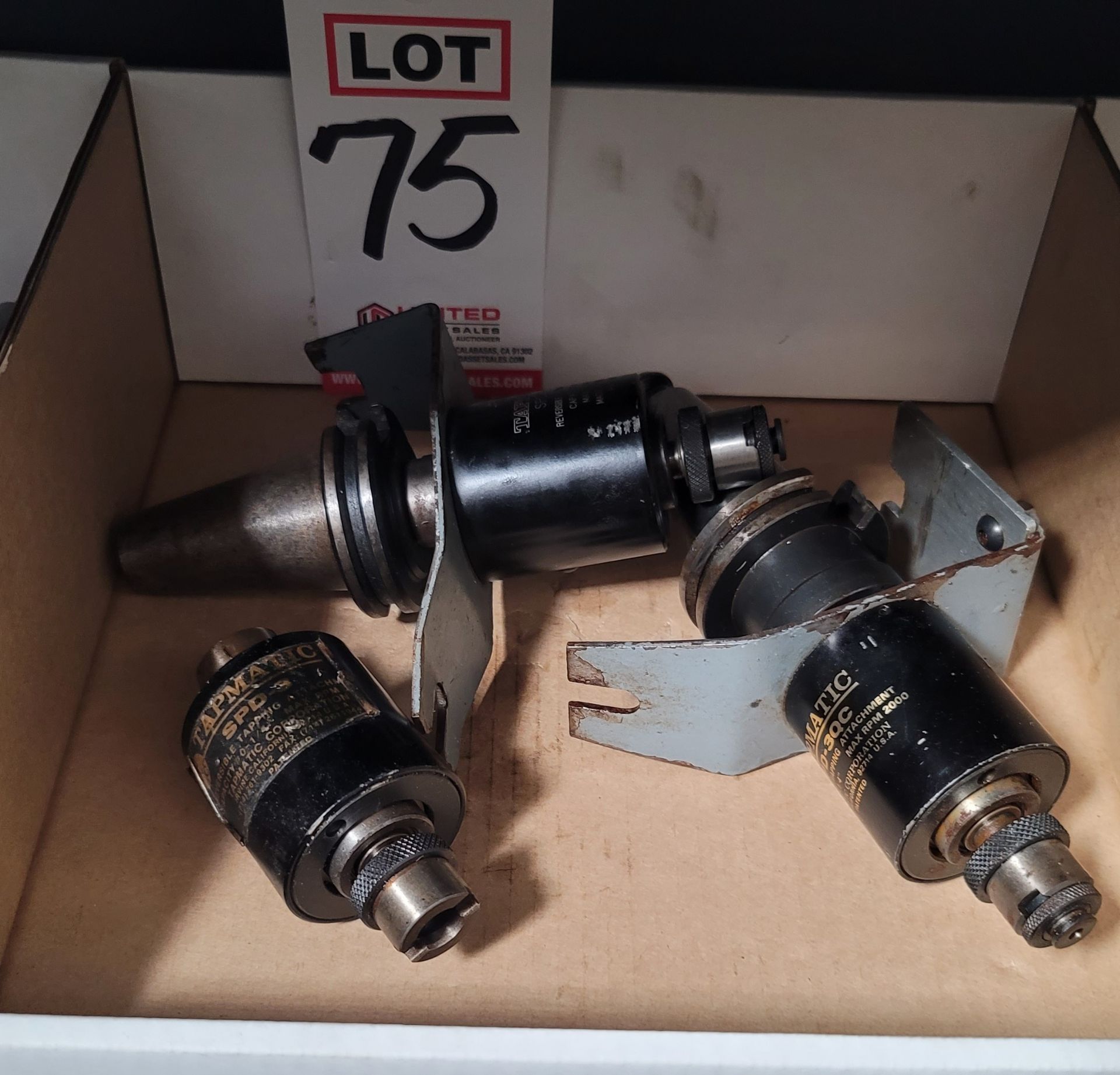 LOT - (3) TAPMATIC TAPPING HEADS: (1) SPD-3 AND (2) SPD-3QC W/ 40-TAPER TOOL HOLDERS