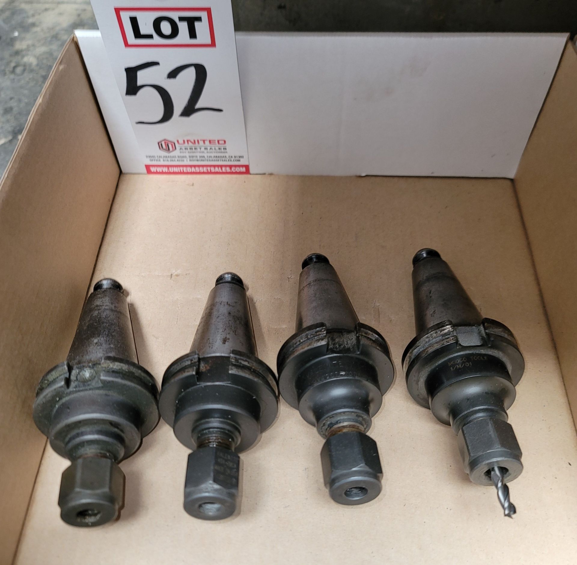 LOT - (4) 40-TAPER COLLET TOOL HOLDERS
