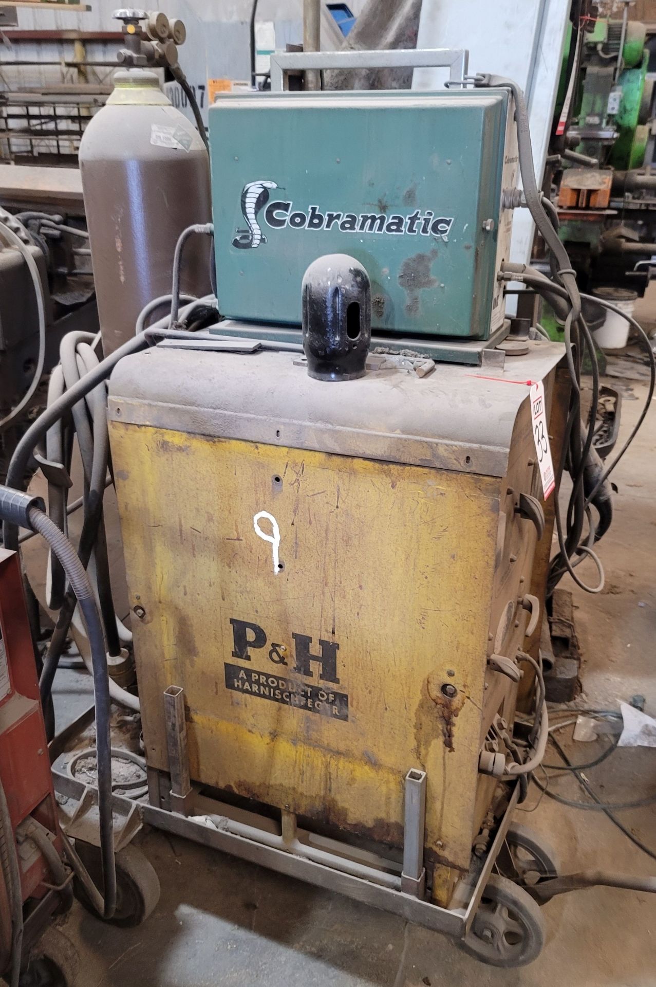 P&H WIREMATIC 200 WELDING POWER SOURCE, S/N 27893L6, W/ COBRAMATIC MIG WELDER, TANK IS INCLUDED - Image 2 of 3