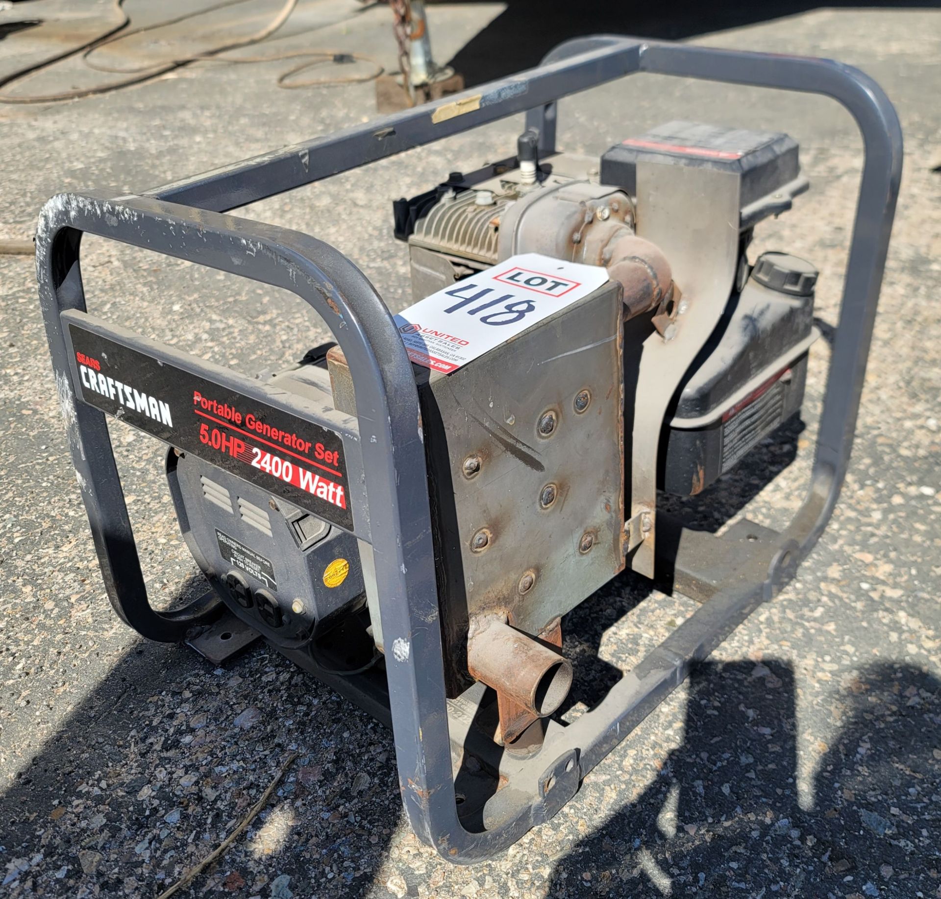 CRAFTSMAN GAS POWERED ELECTRIC GENERATOR, 5 HP, 2400 WATT