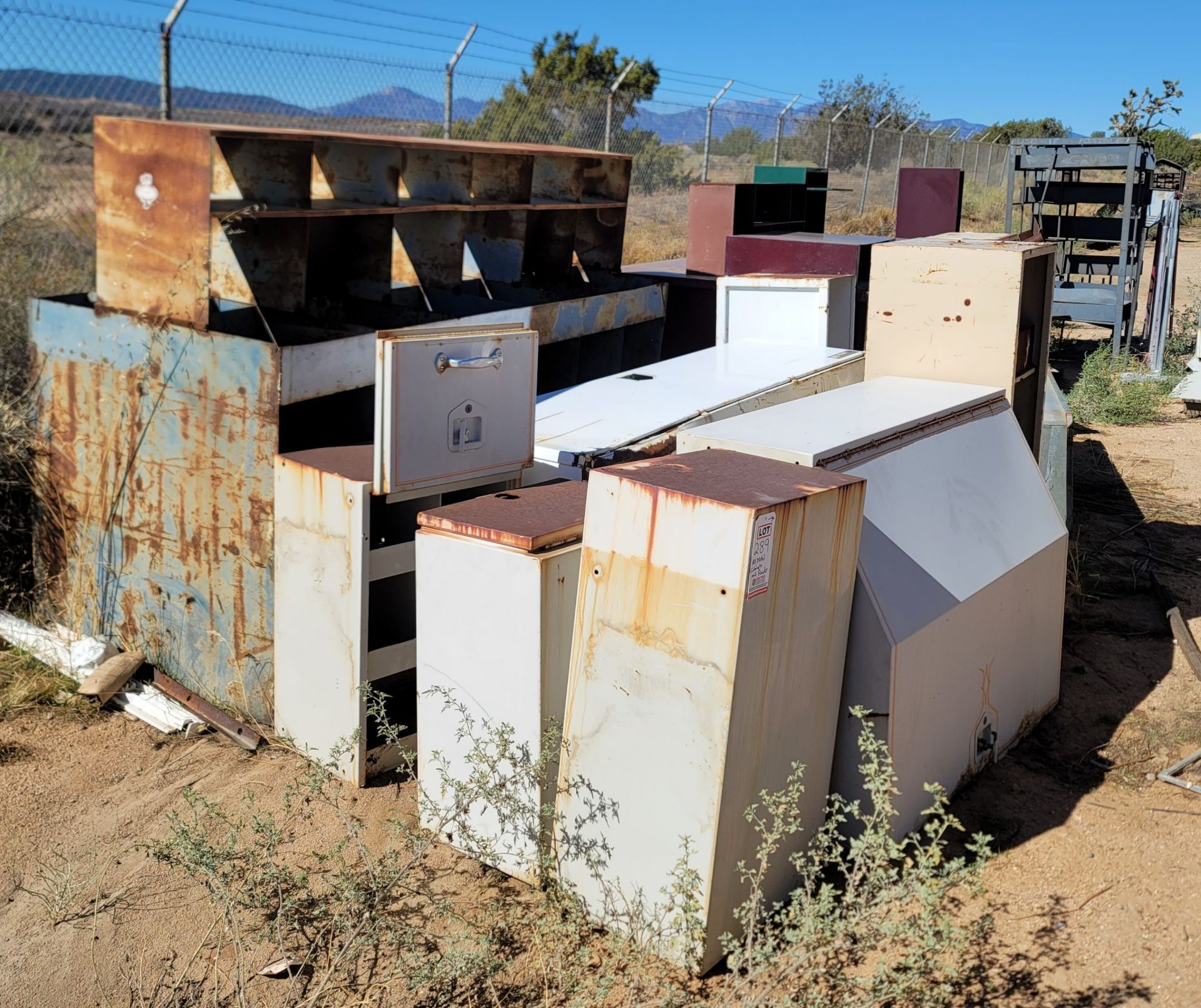 LOT - LARGE ASSORTMENT OF METAL CABINETS, BOXES, ETC. - Image 3 of 5