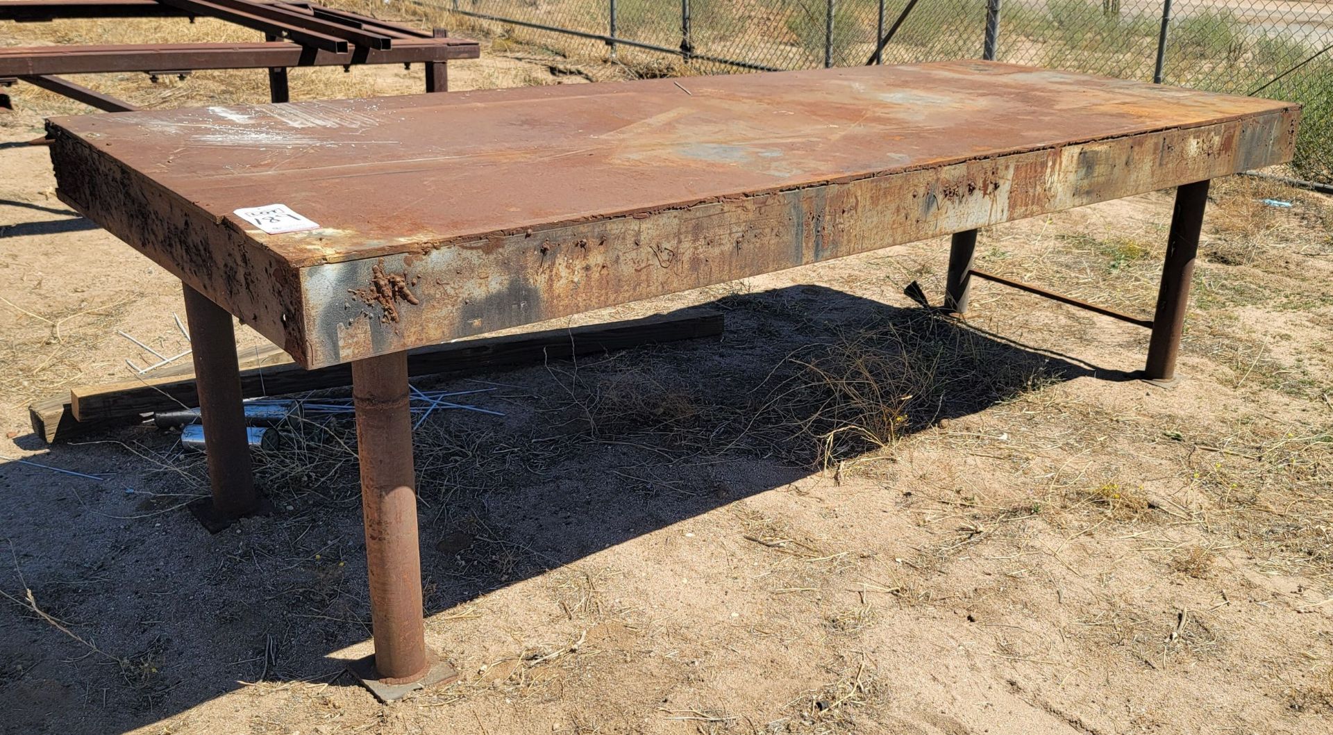 WELDING TABLE W/ 10' X 4' X 1/2" TOP